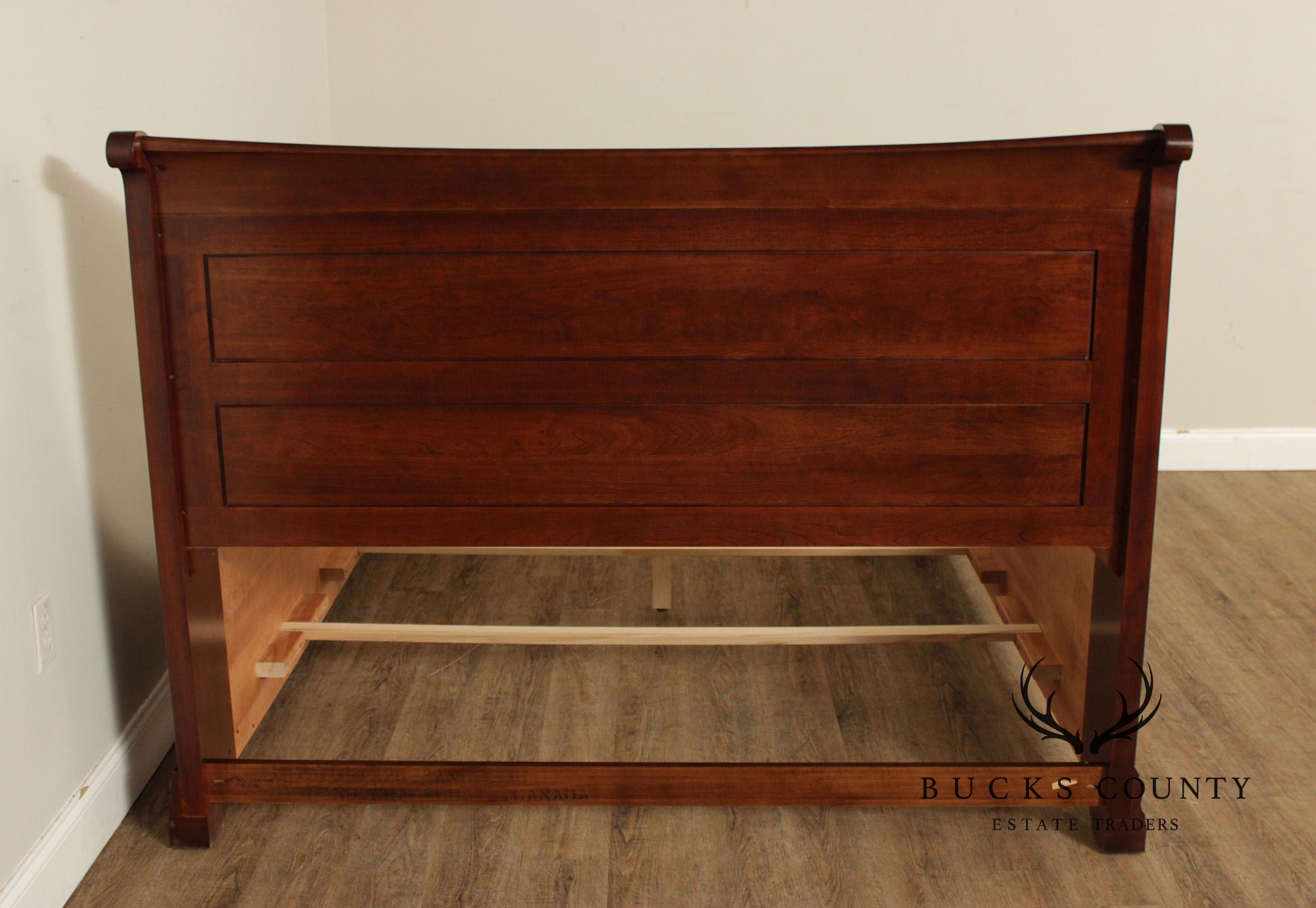 Durham Furniture Handcrafted Louis Philip Style Queen Cherry Sleigh Bed