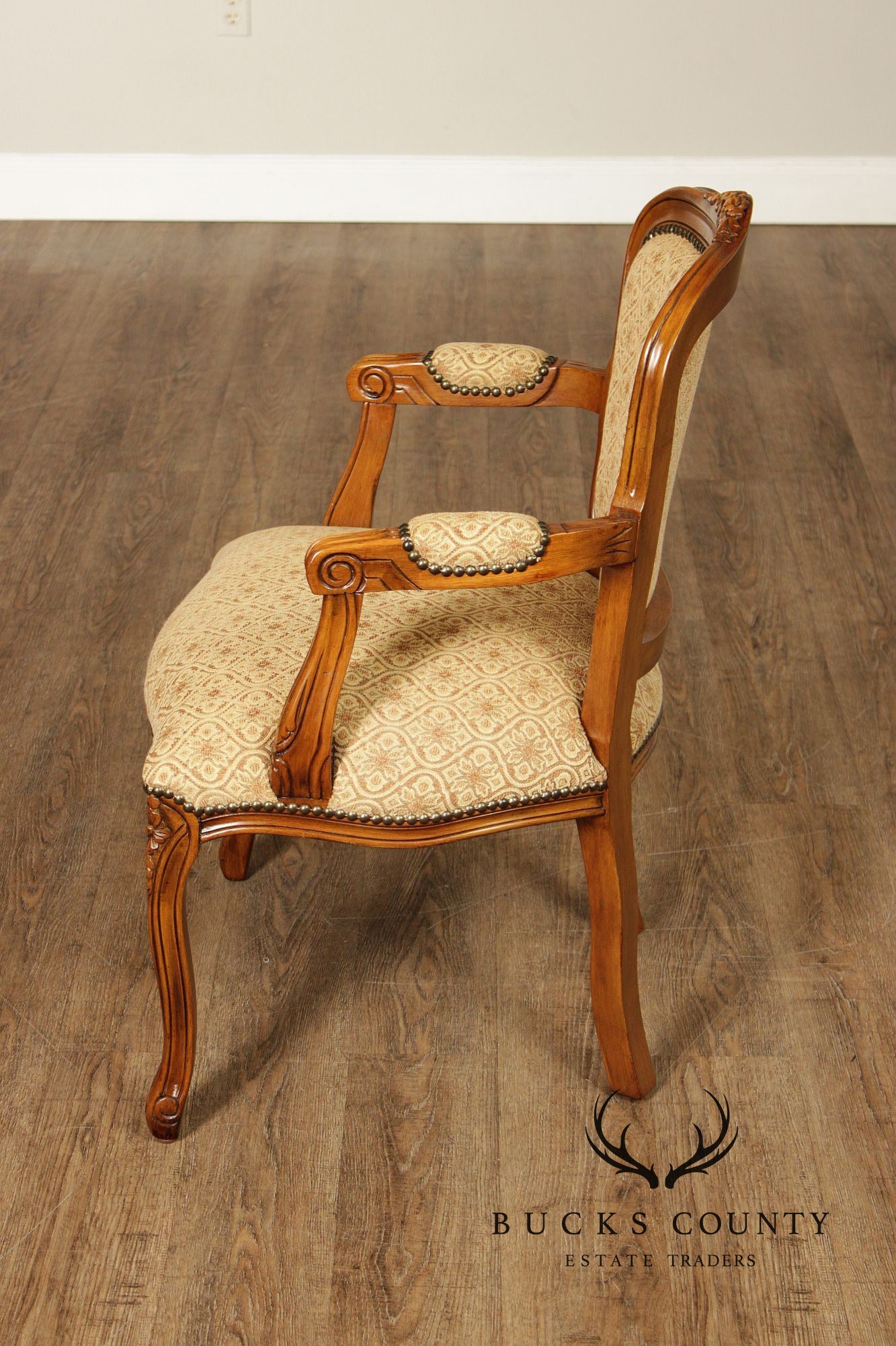 French Louis XV Style Pair of Fauteuil Armchairs