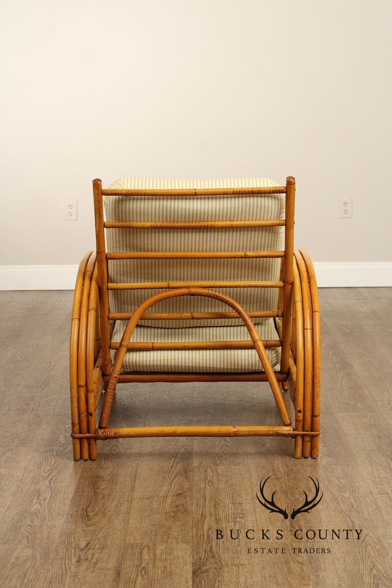 Vintage Bent Bamboo Lounge Armchair