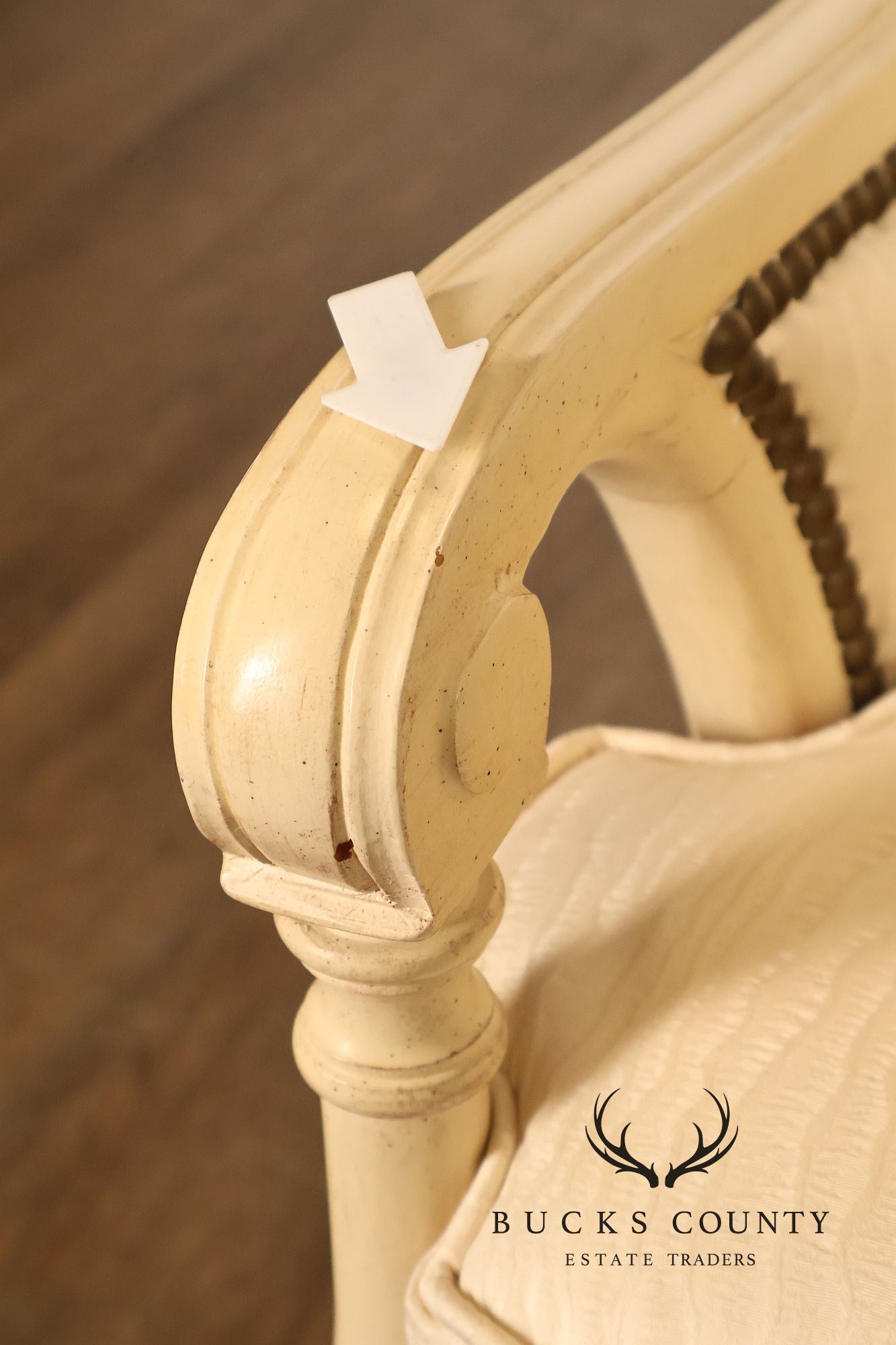 Henredon French Directoire Style Painted Armchair