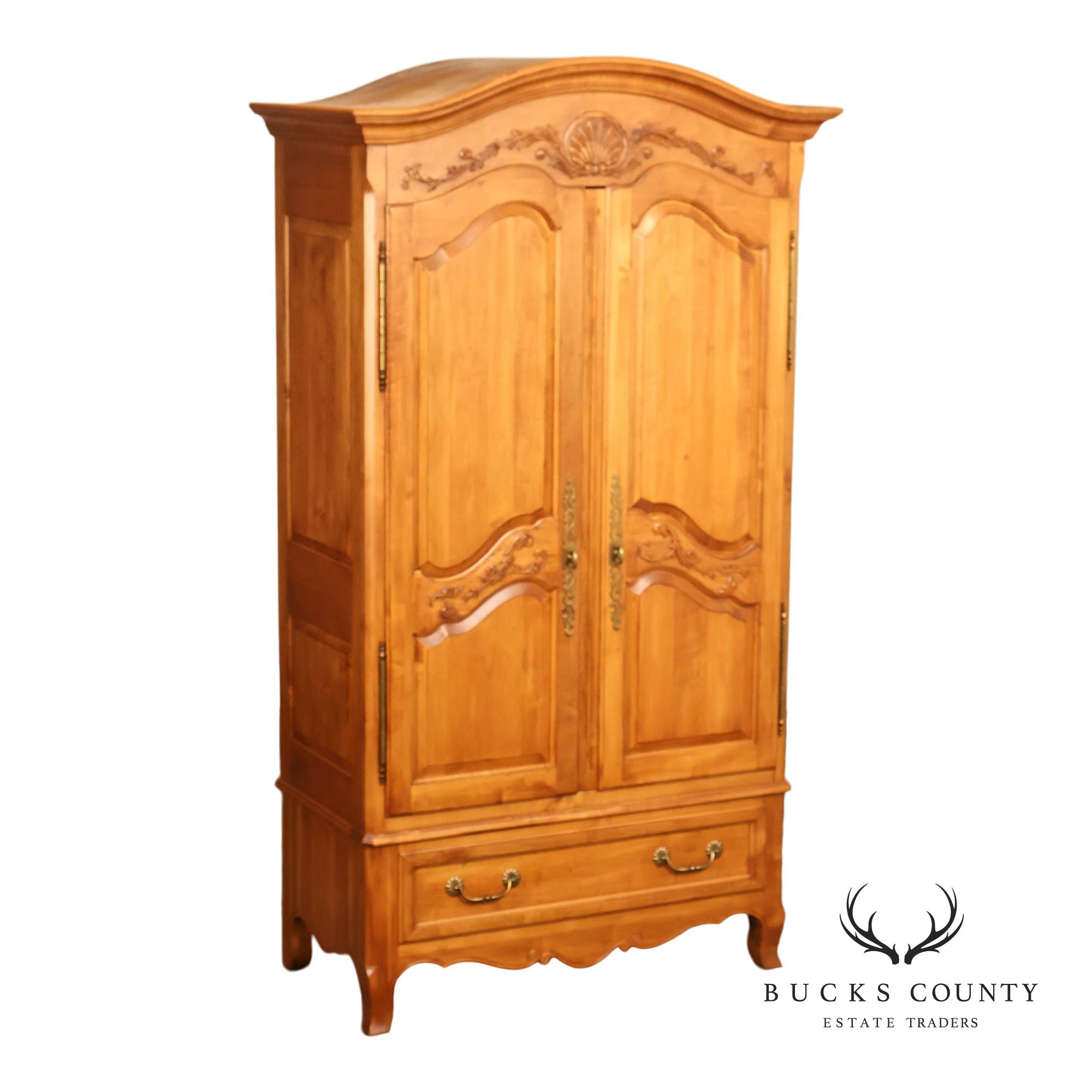 ETHAN ALLEN LEGACY COLLECTION FRENCH LOUIS XV STYLE MAPLE ARMOIRE