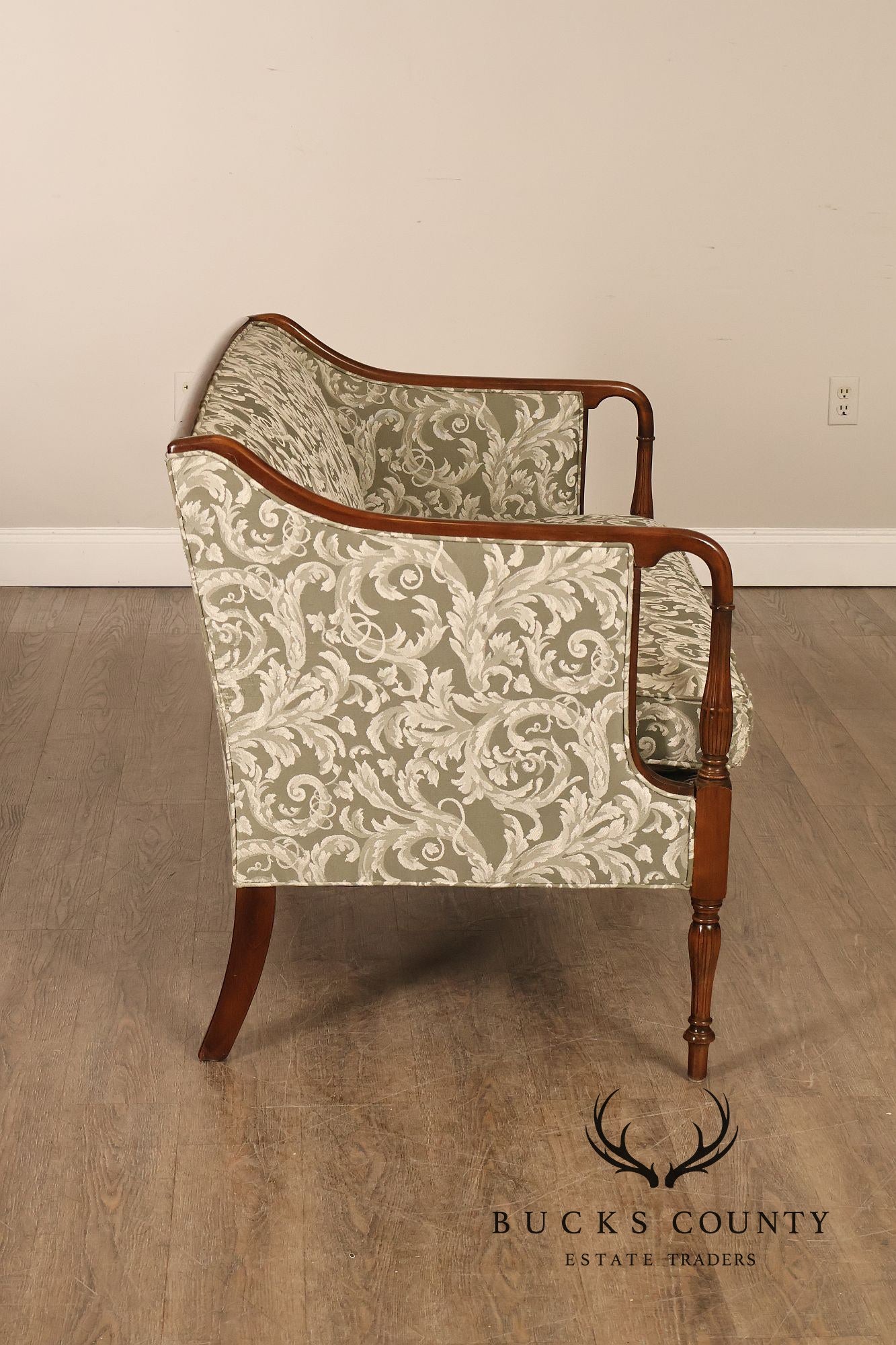 Sheraton Style Custom Upholstered Loveseat