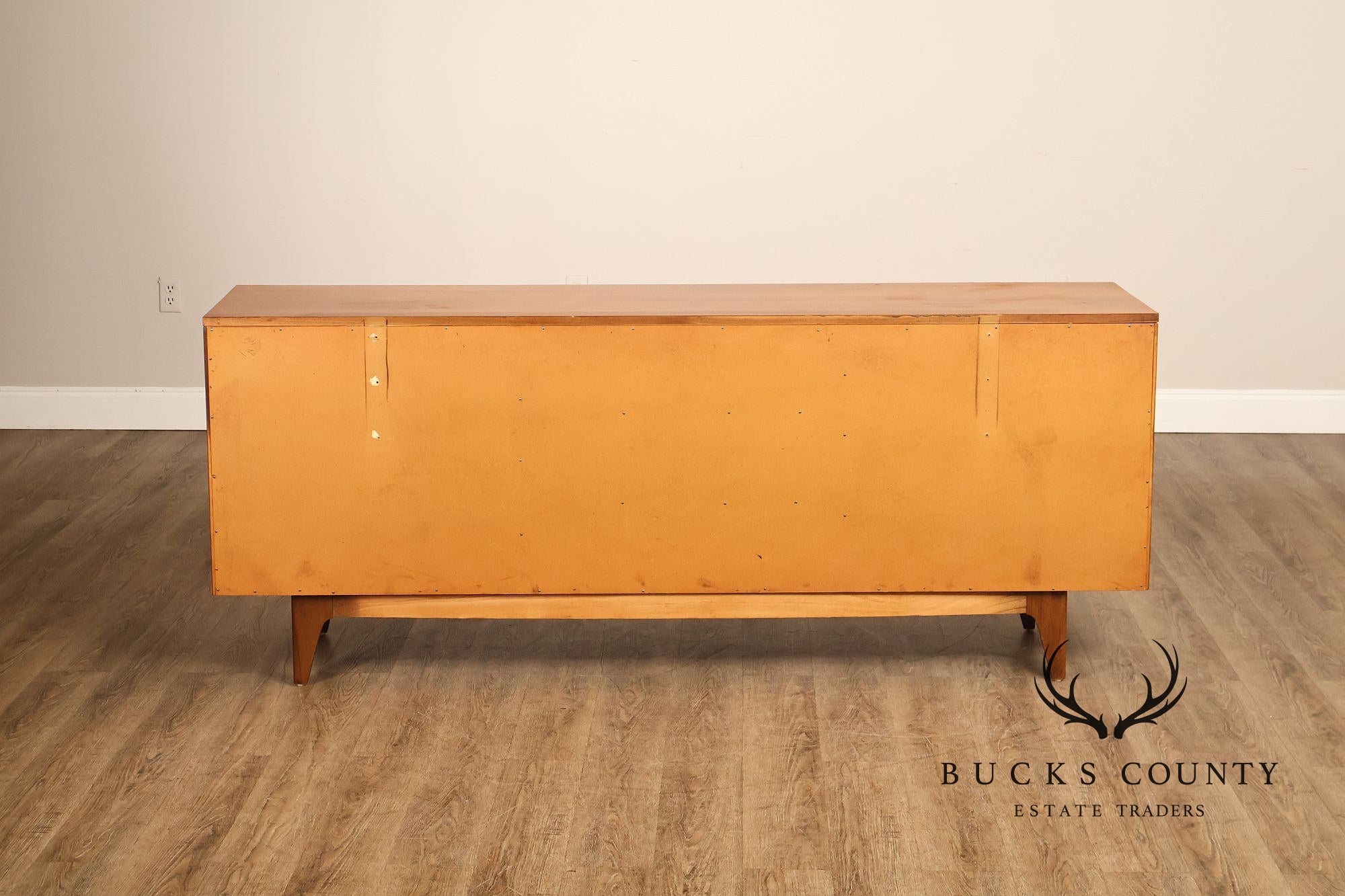 Mid Century Modern Sculpted Walnut Long Dresser