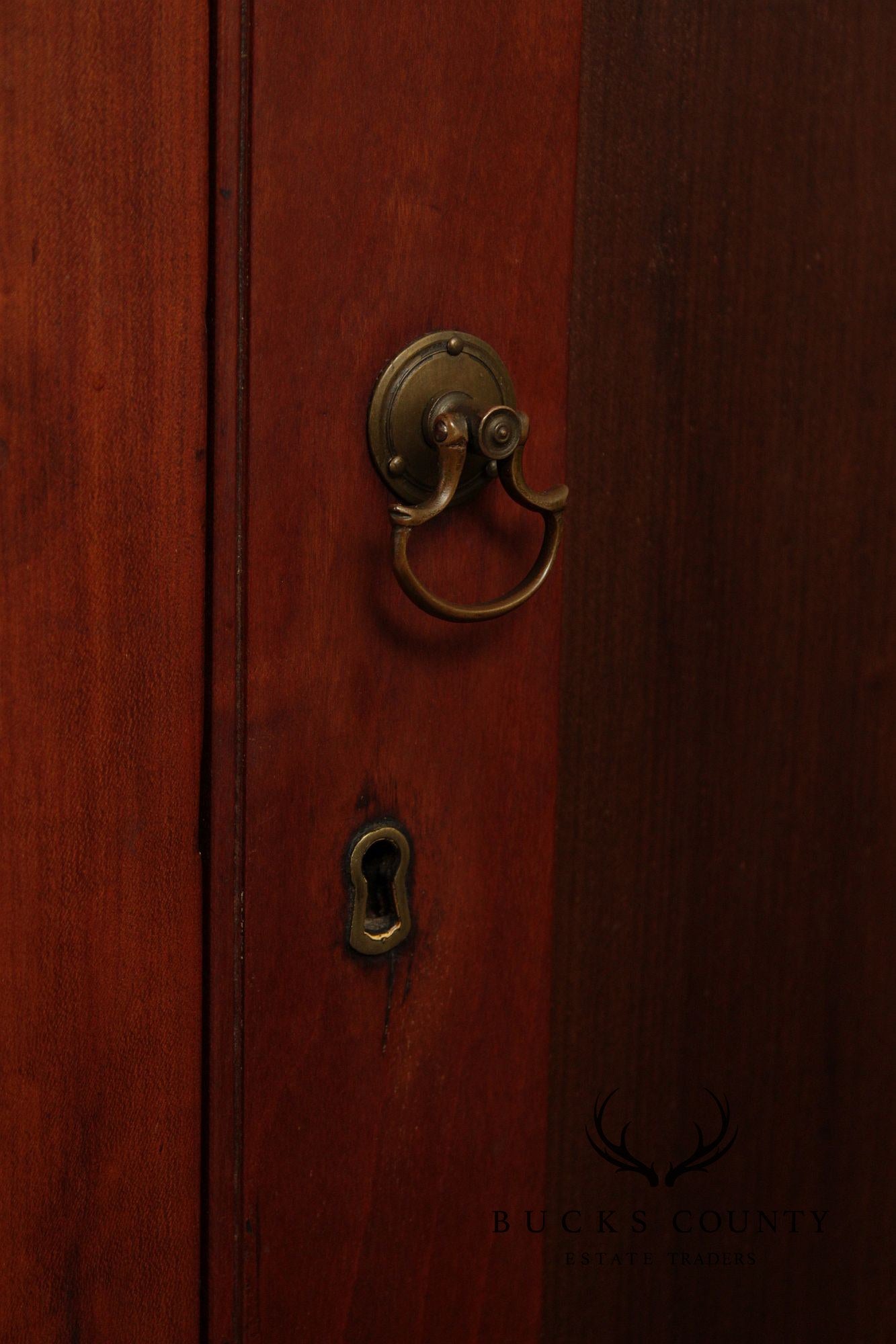 Antique American Cherry Two Piece Corner Cupboard