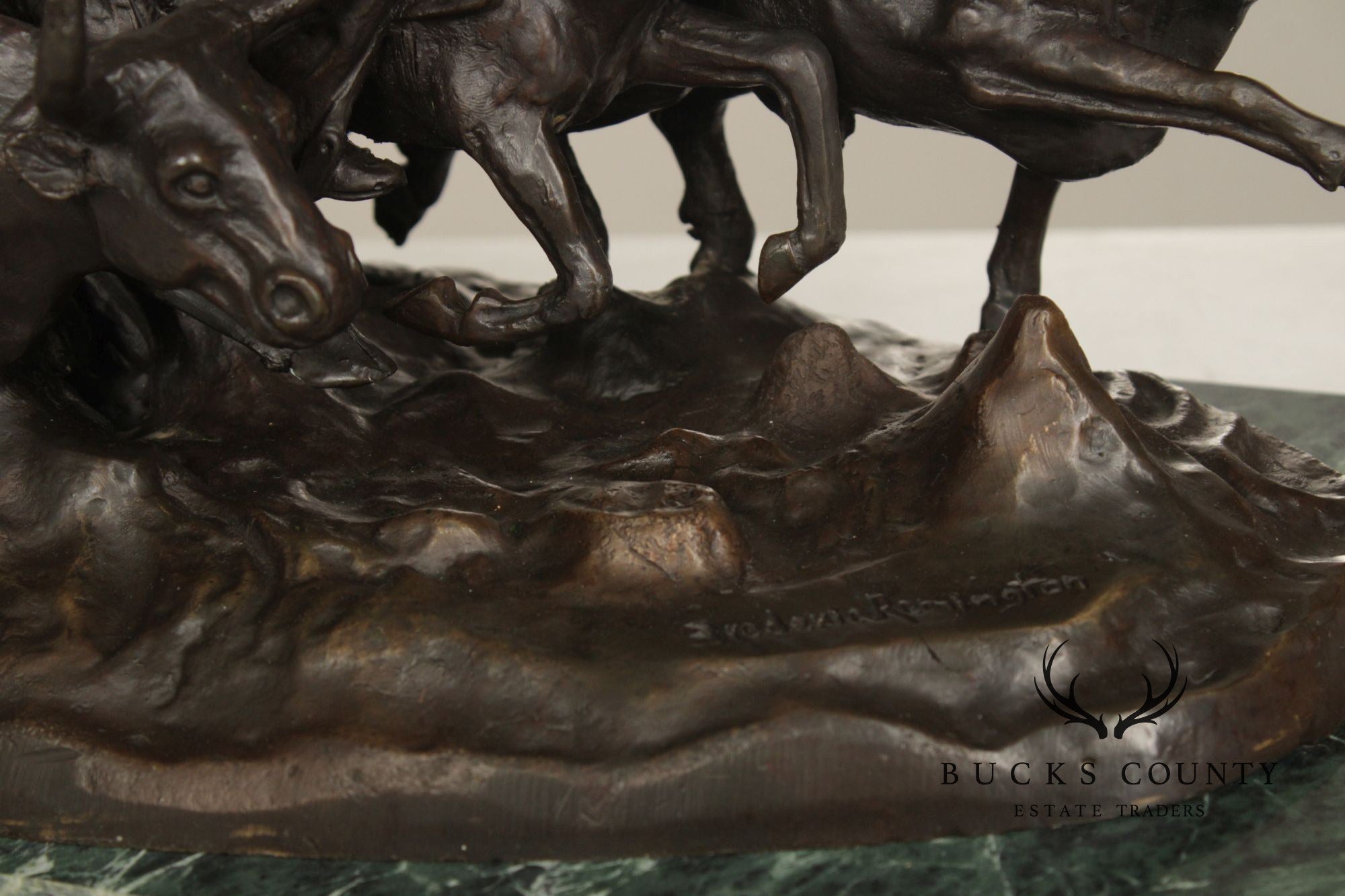 Frederic Remington Bronze Statue, 'Stampede'
