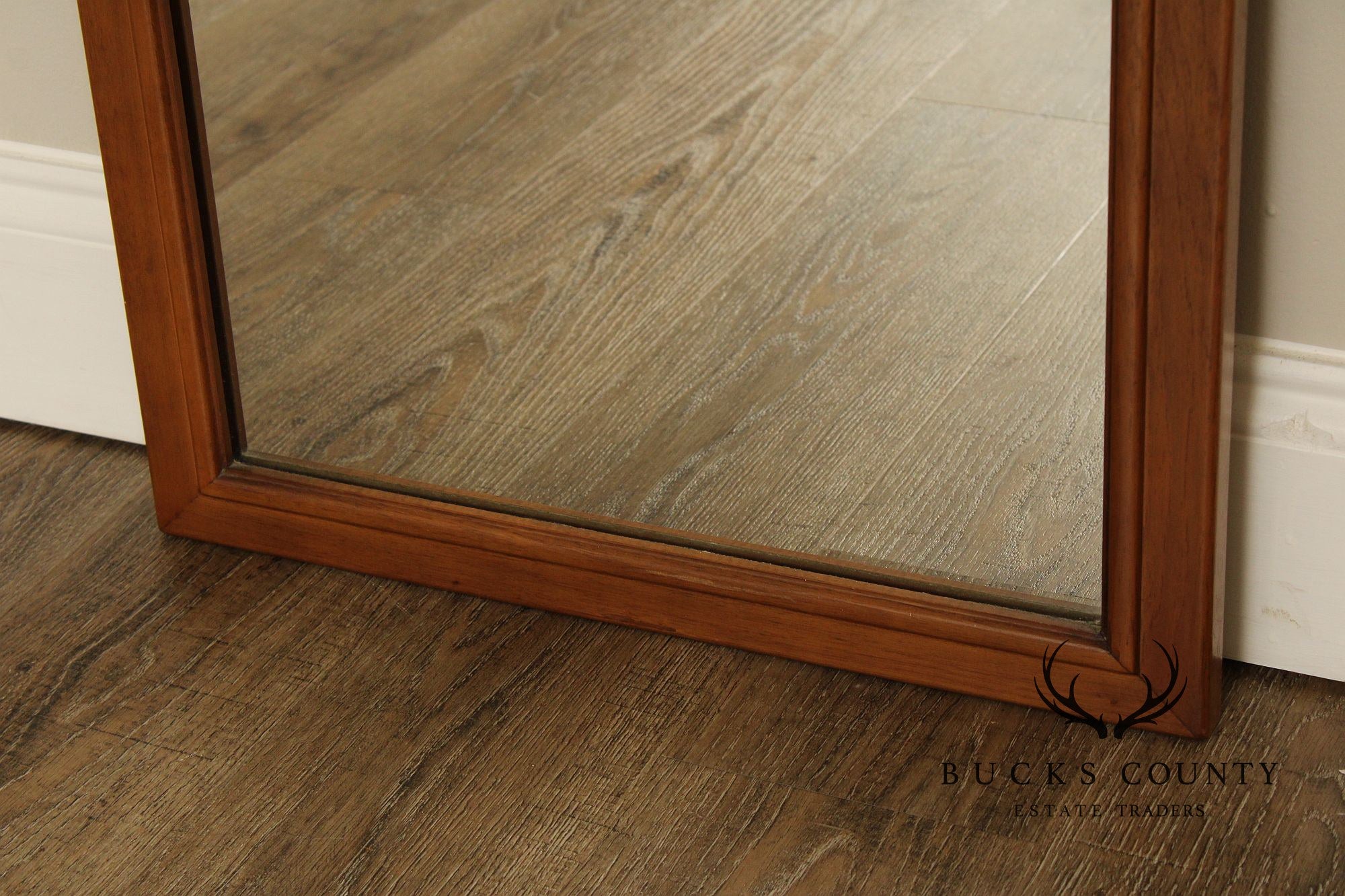 Mid-Century Modern Pair of Walnut Pier Mirrors