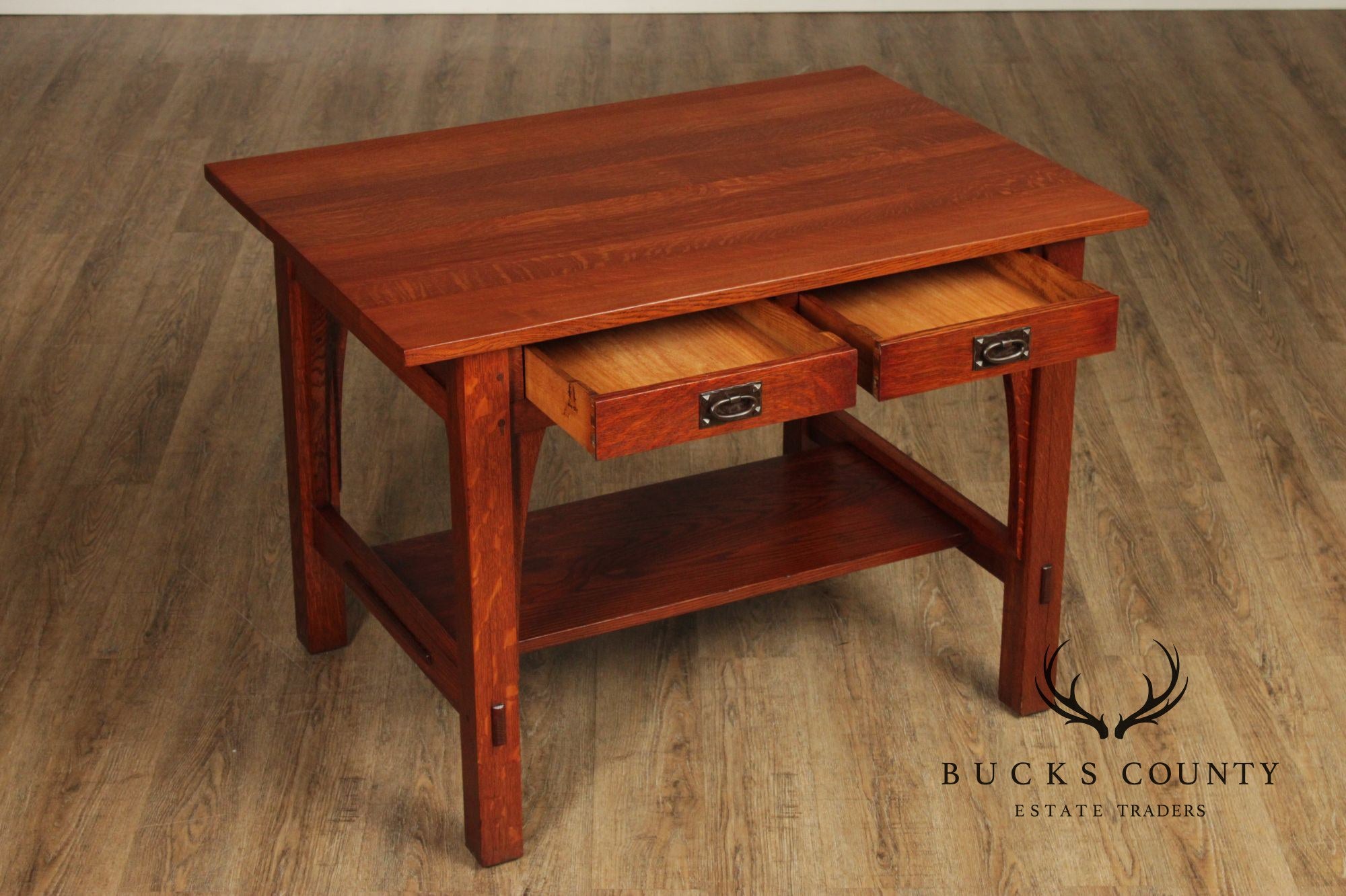 Gustav Stickley Antique Mission Oak Library Desk