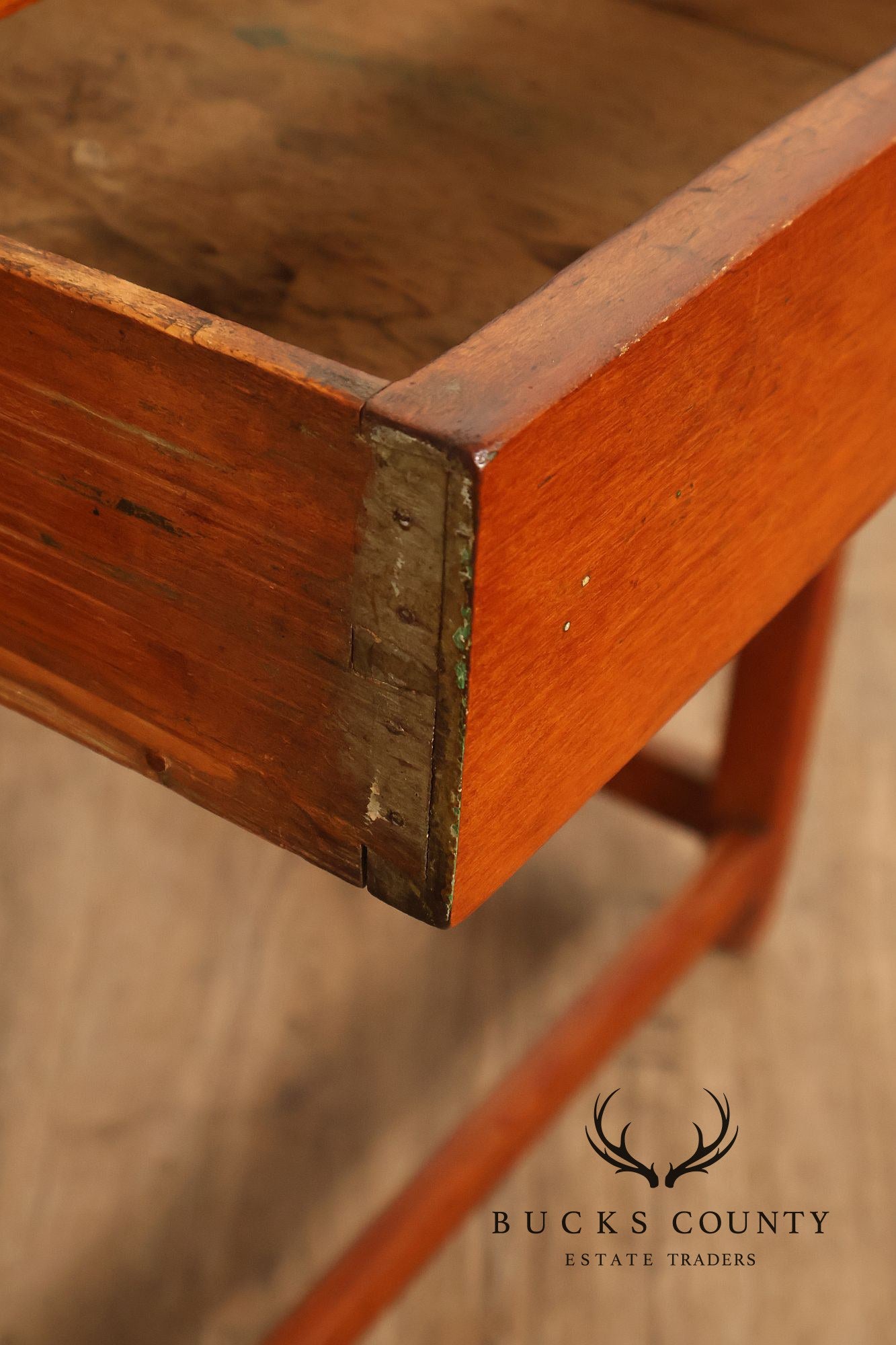 Antique Early American Plank Top Tavern Table
