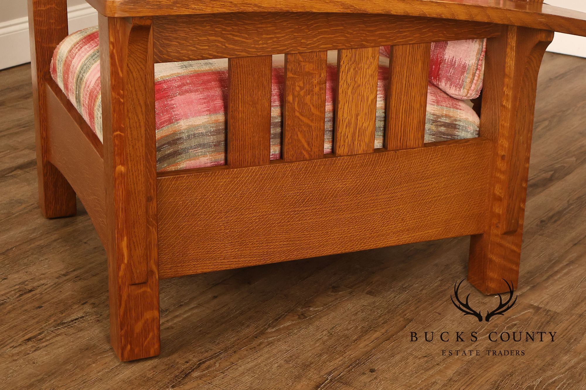 Stickley Mission Collection Oak Bow Arm Morris Chair