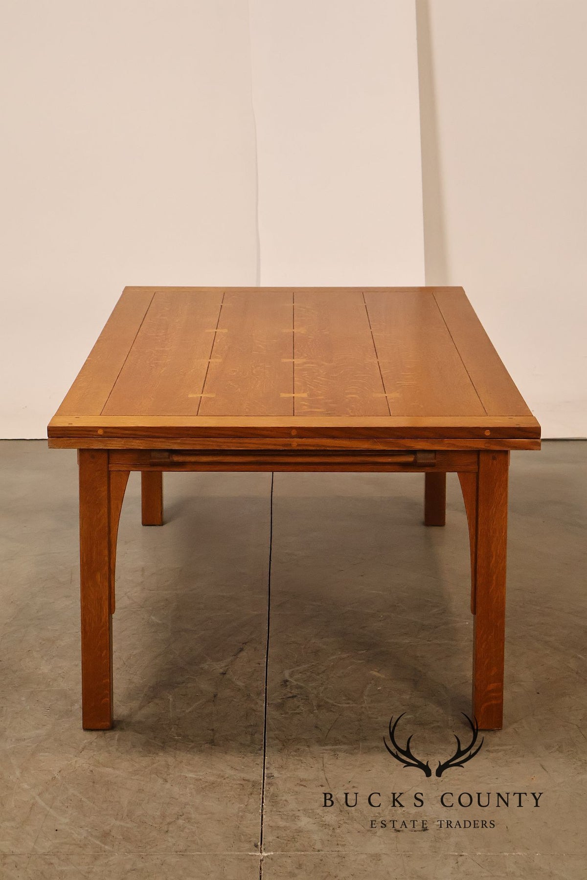 Stickley Mission Collection Oak Draw Top Extension Dining Table