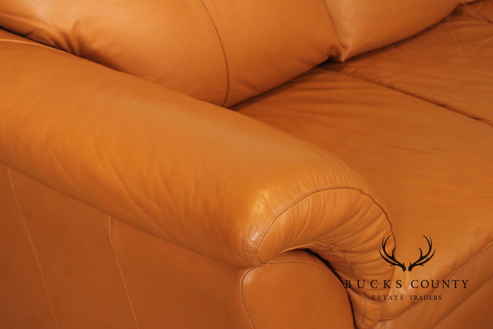 Post Modern Three Seat Italian Leather 'Sonora' Sofa