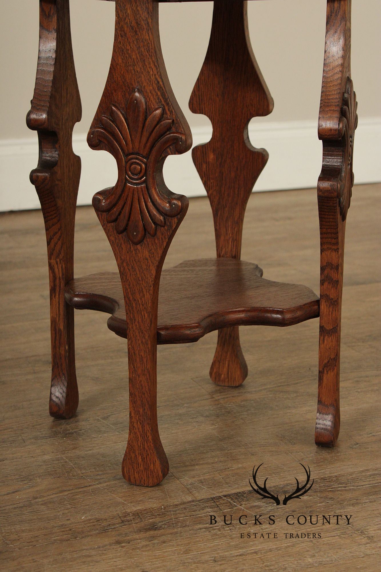 Antique Arts and Crafts Oak Tabouret