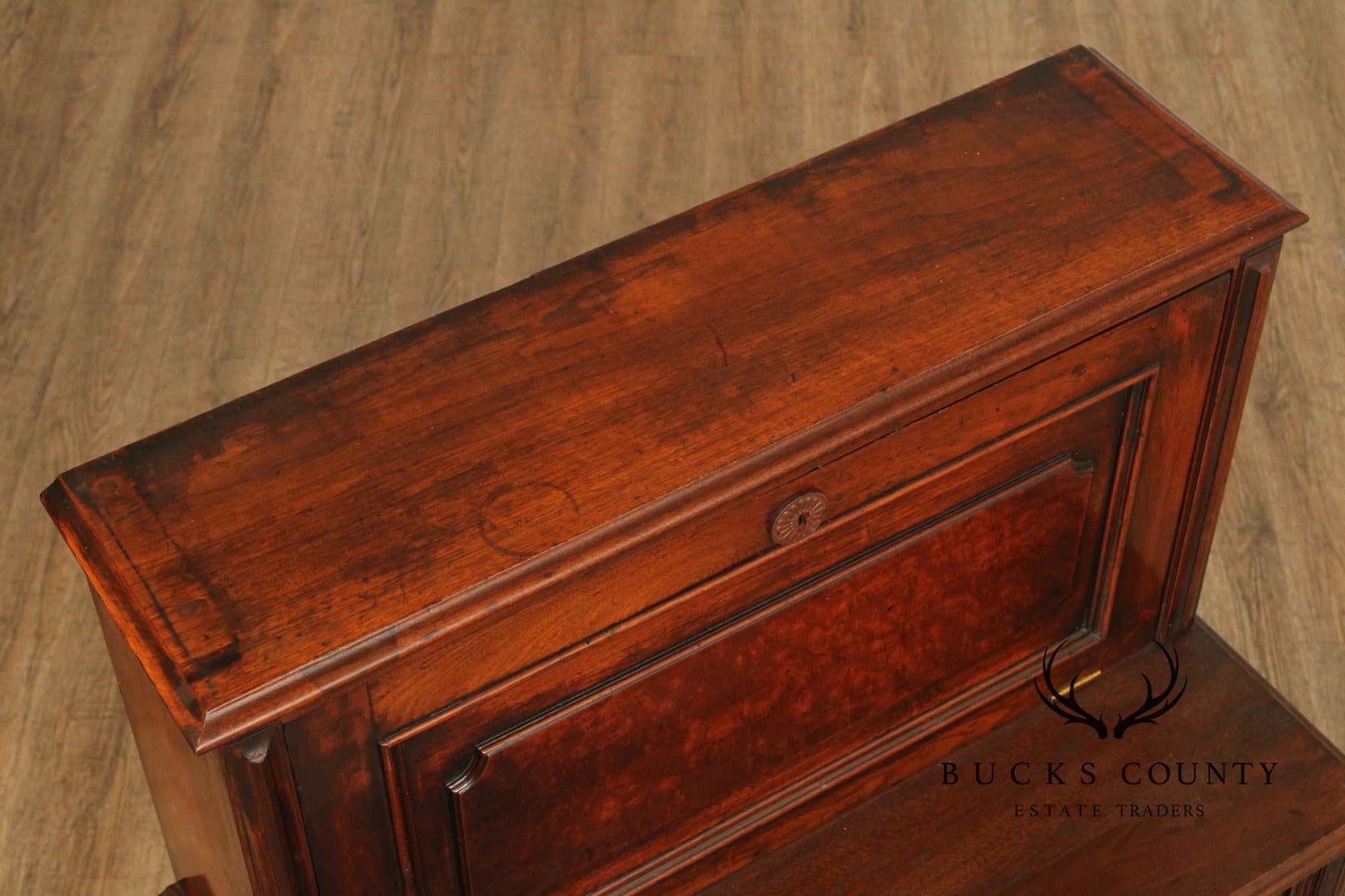 Antique Renaissance Revival Carved Walnut Drop-Front Desk