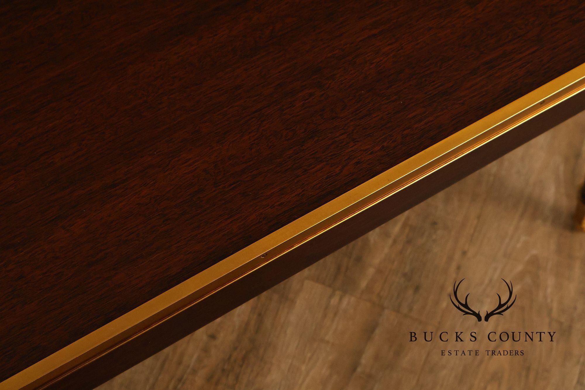 THEODORE ALEXANDER MAHOGANY BARON COCKTAIL TABLE