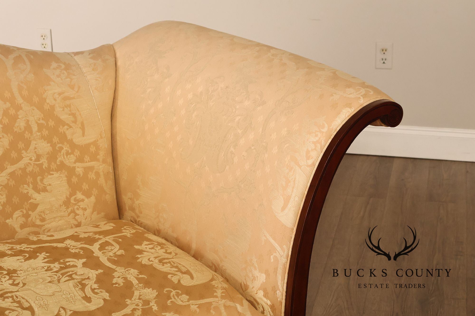 Southwood Sheraton Style Camelback Upholstered Sofa