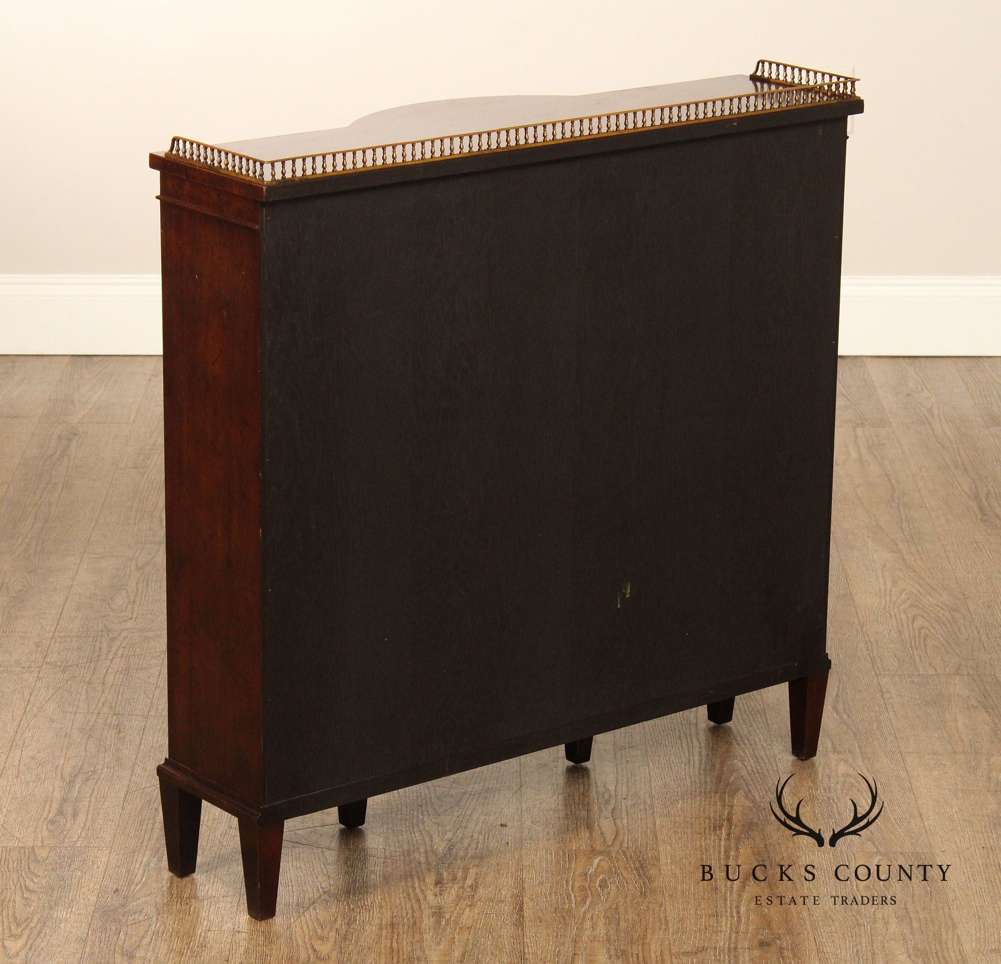 1930'S FEDERAL STYLE MAHOGANY PAIR OF  LOW BOOKCASES