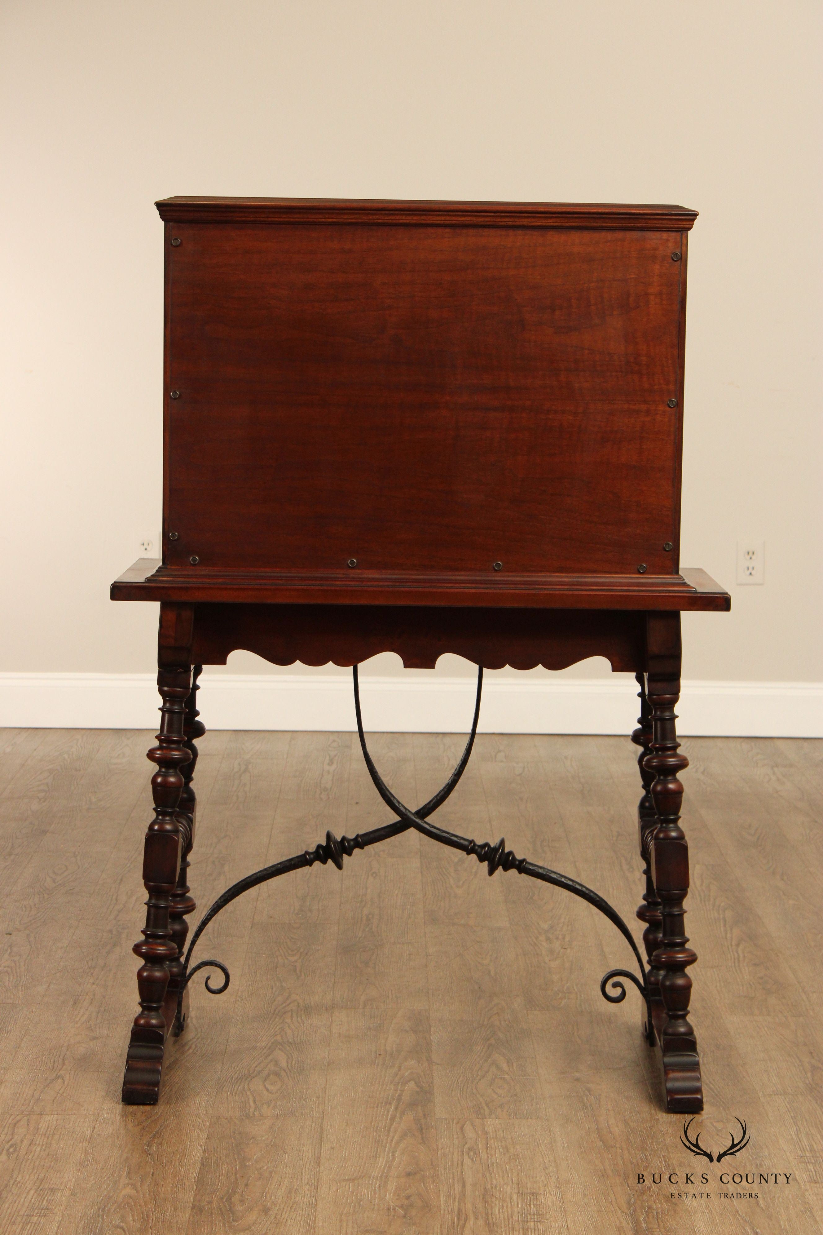 Kittinger Spanish Revival Style Walnut Drop Front Writing Desk