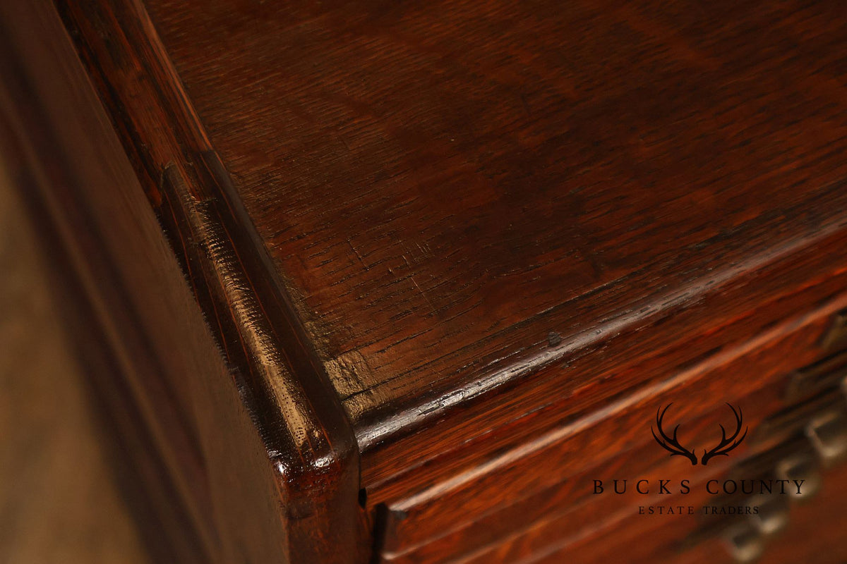 Antique Early 1900s Macey Oak Multi-Drawer Stacking Filing Cabinet