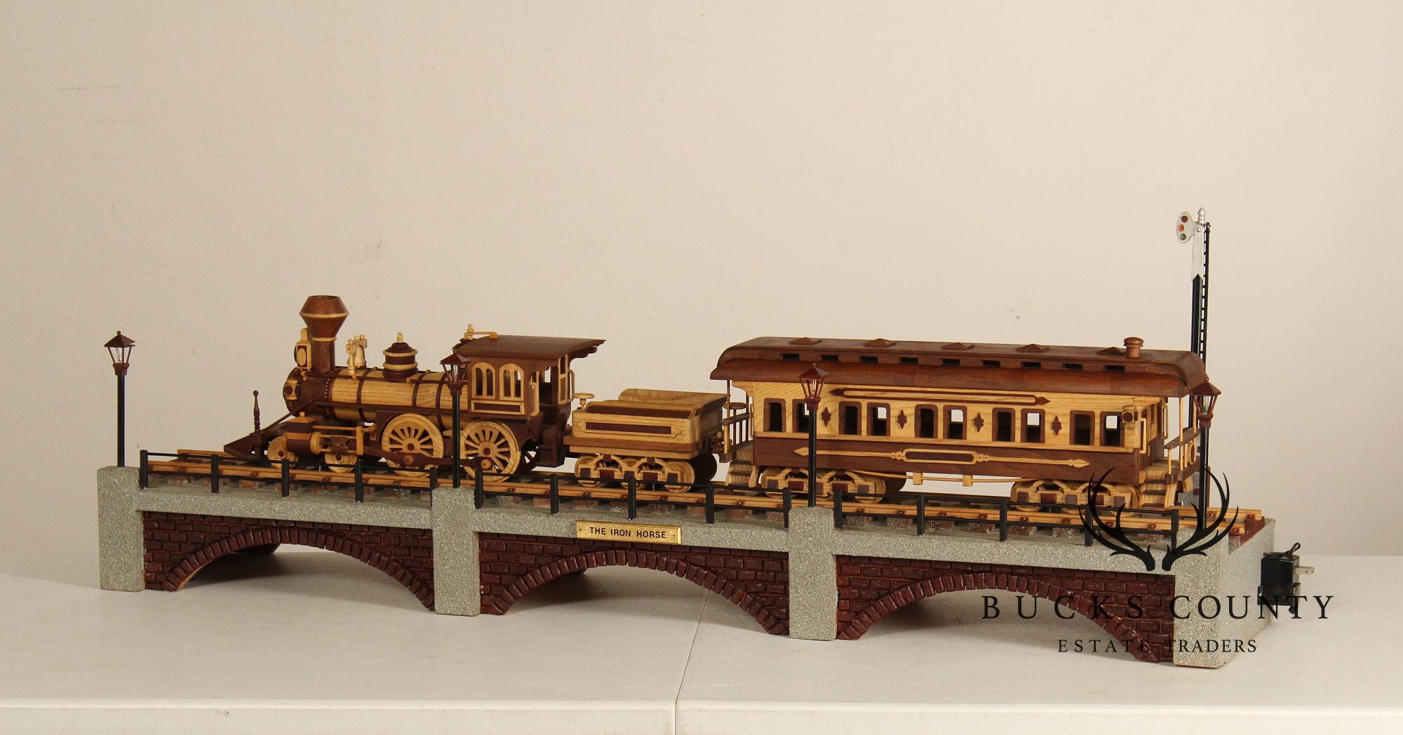 Philip Jacoby Carved Wood Model Train