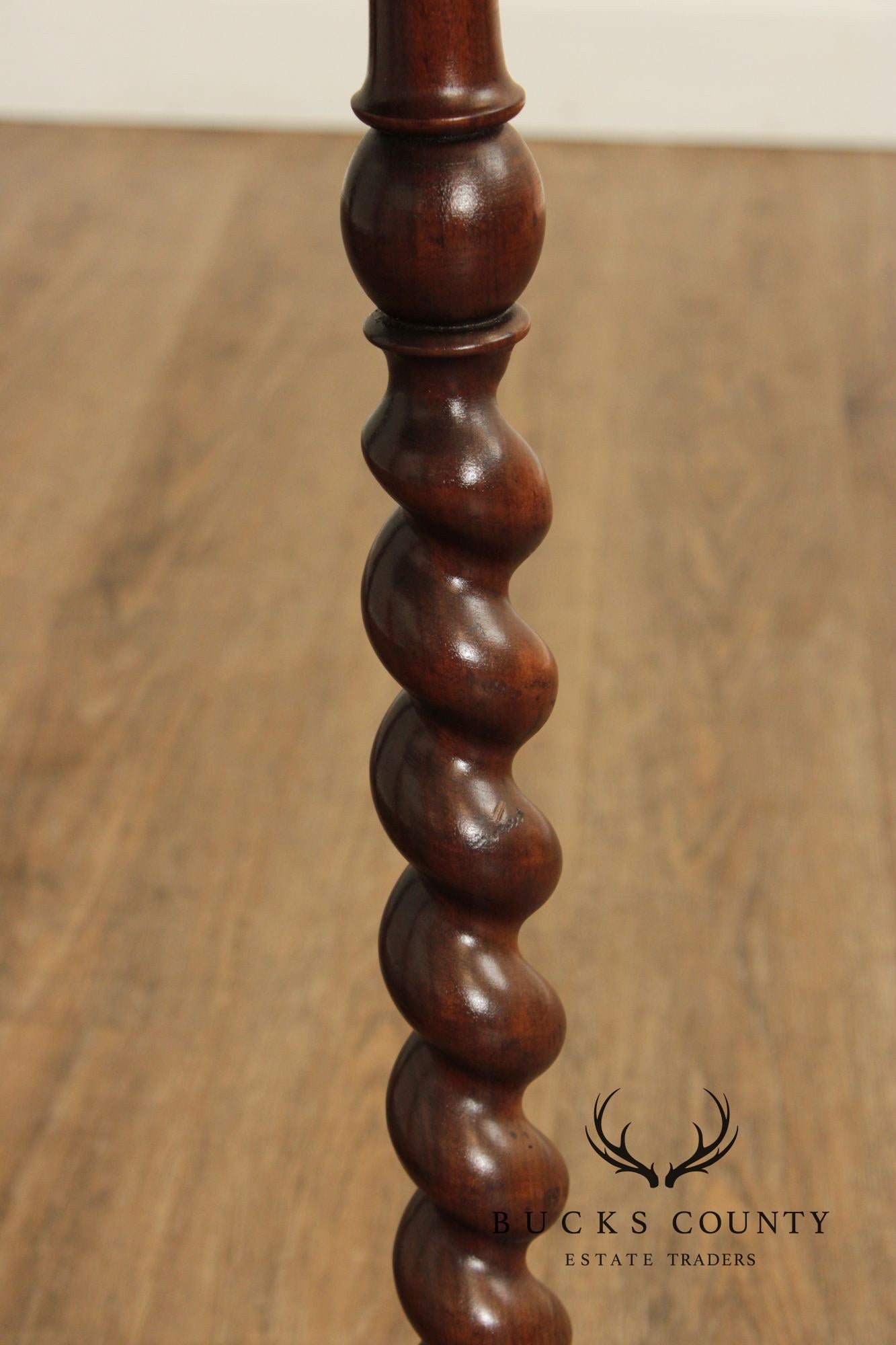 Antique Victorian Barley Twist Mahogany Side Table