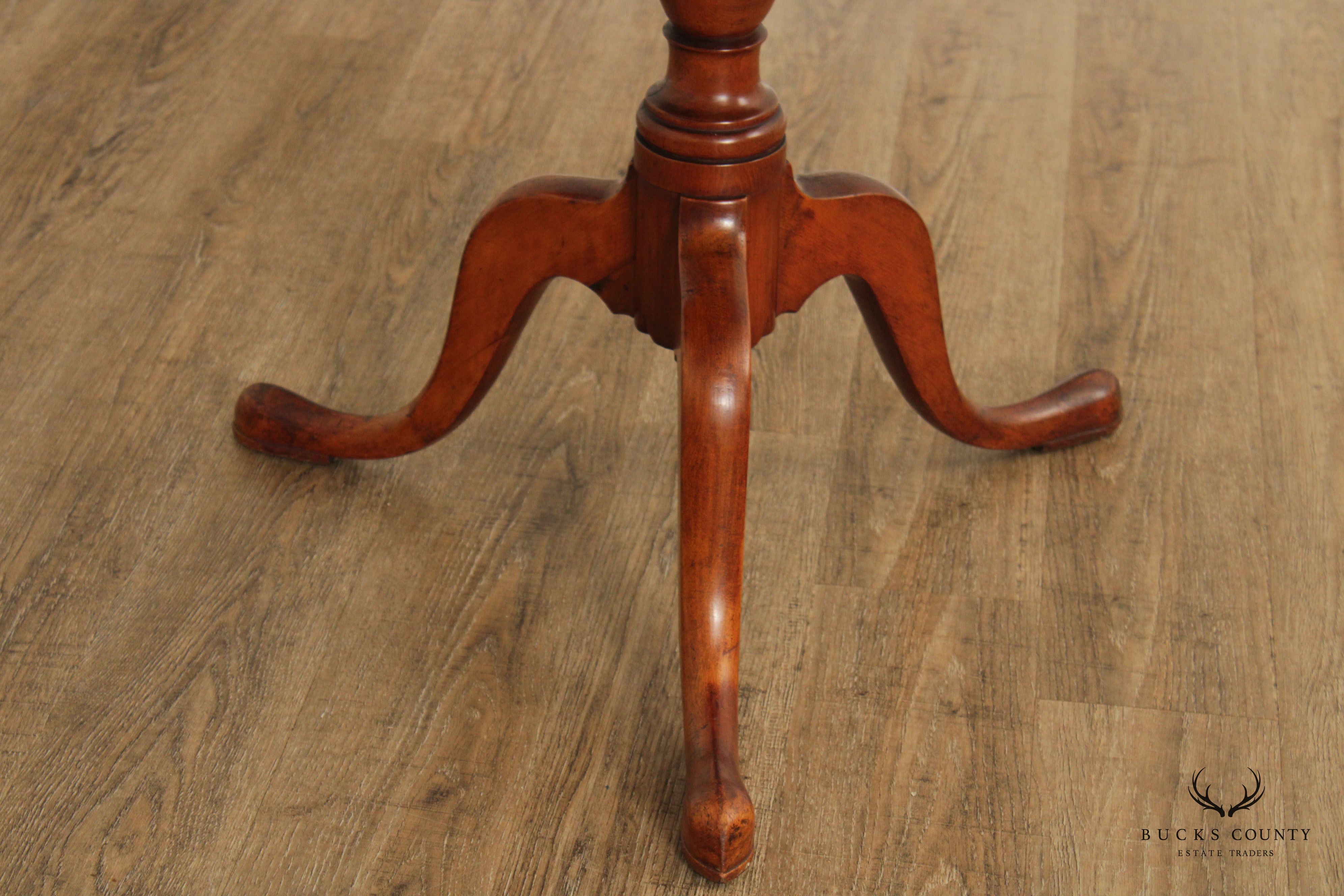 Antique Early American Cherry Tilt Top Tea Table