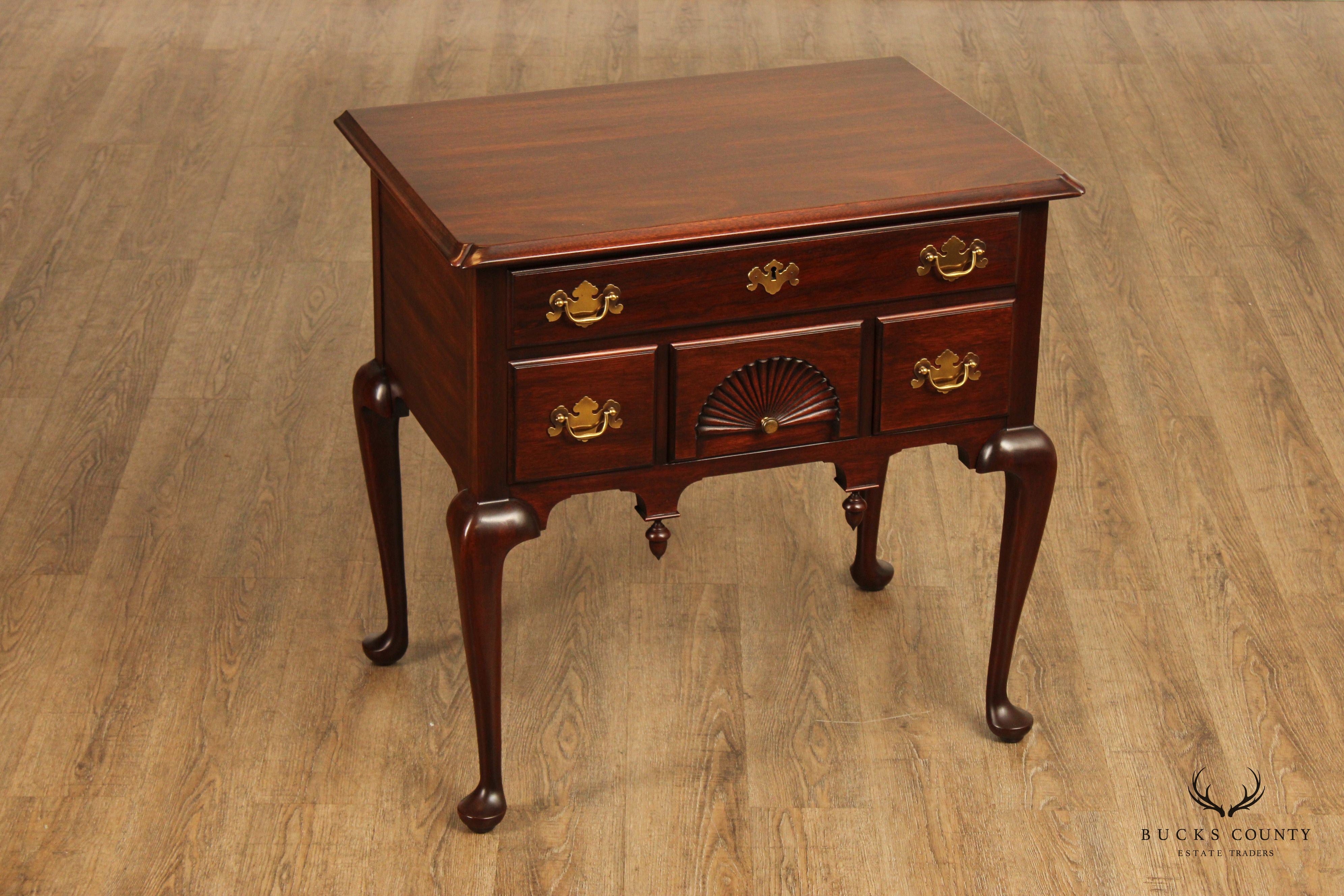 Henkel Harris Queen Anne Style Mahogany Lowboy