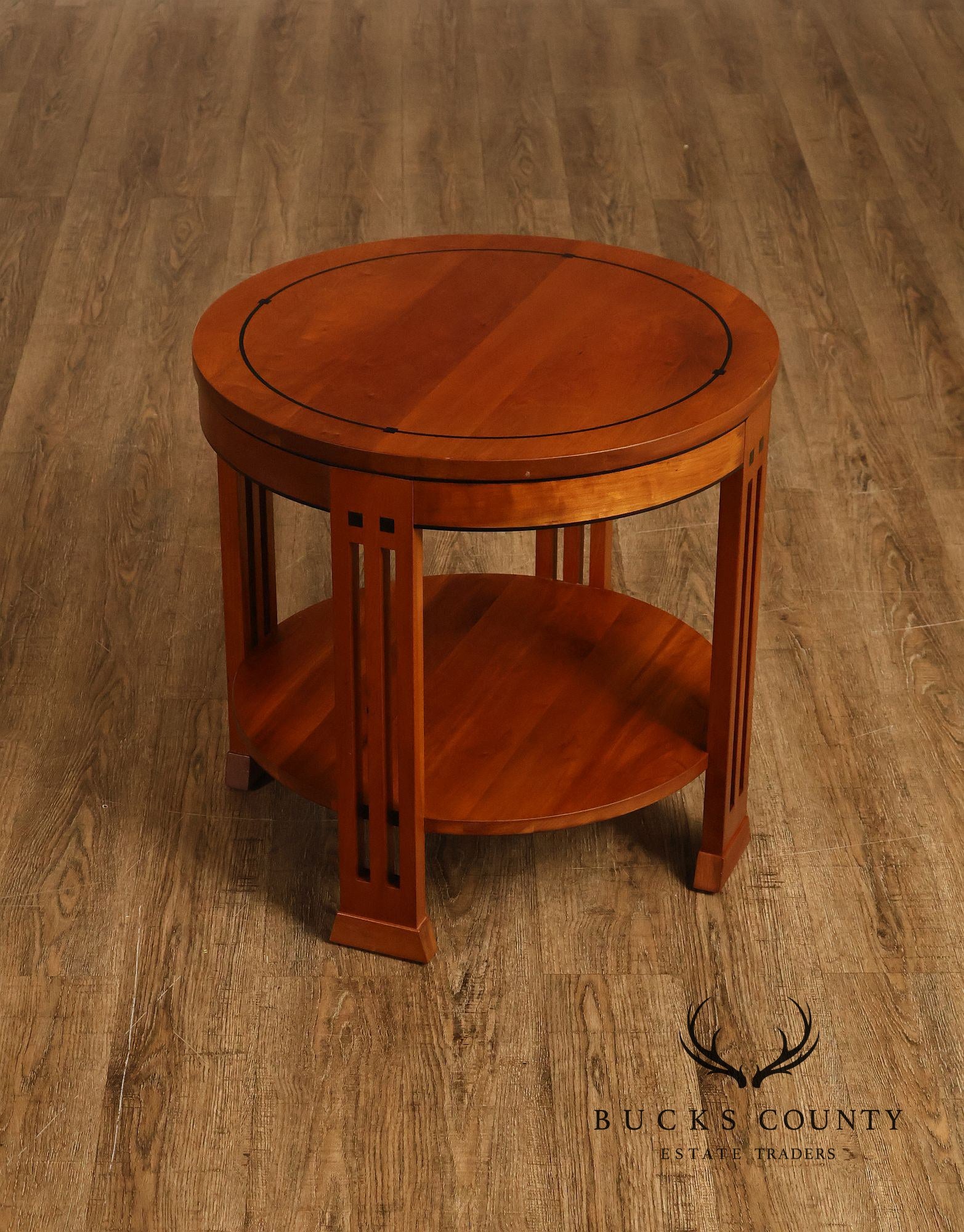 Stickley 21st Century Collection Round Cherry Lamp Table
