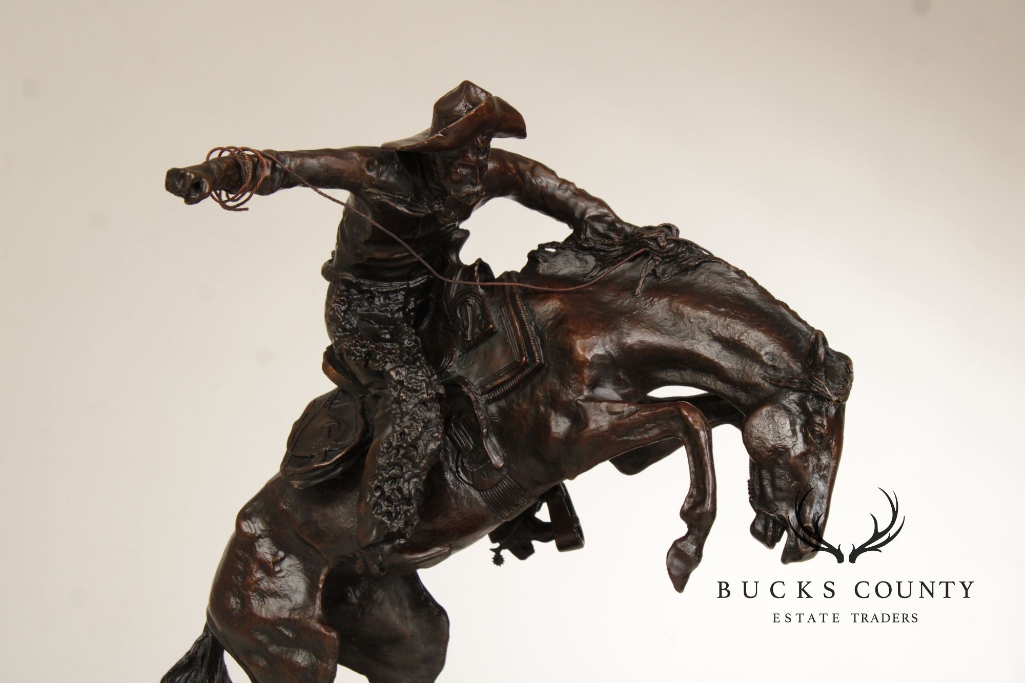 Frederic Remington Bronze Statue, 'Wooly Chaps'