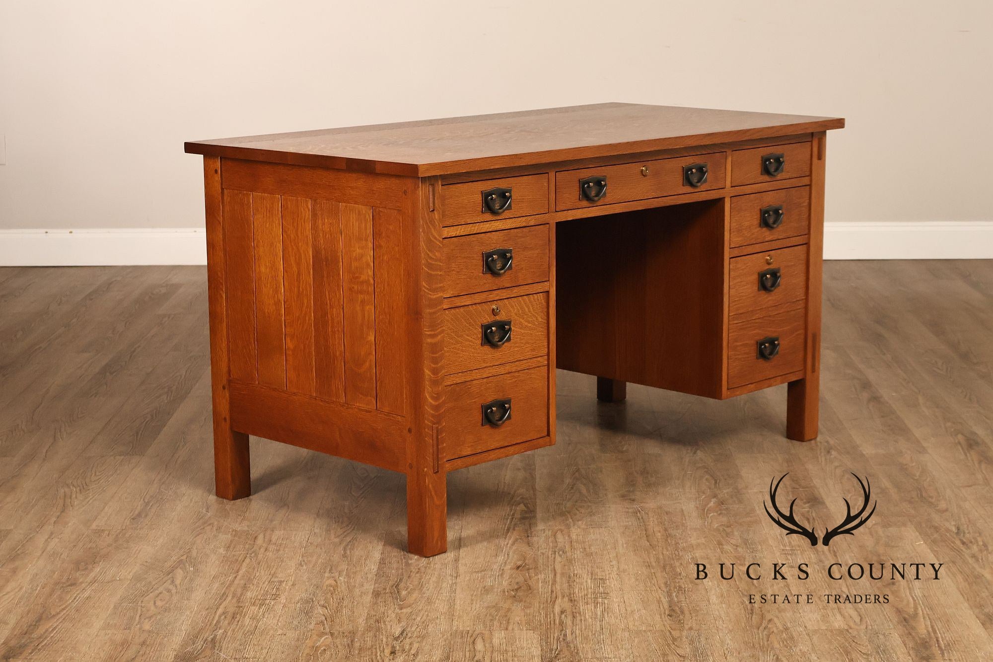 Stickley Mission Collection Oak Executive Desk