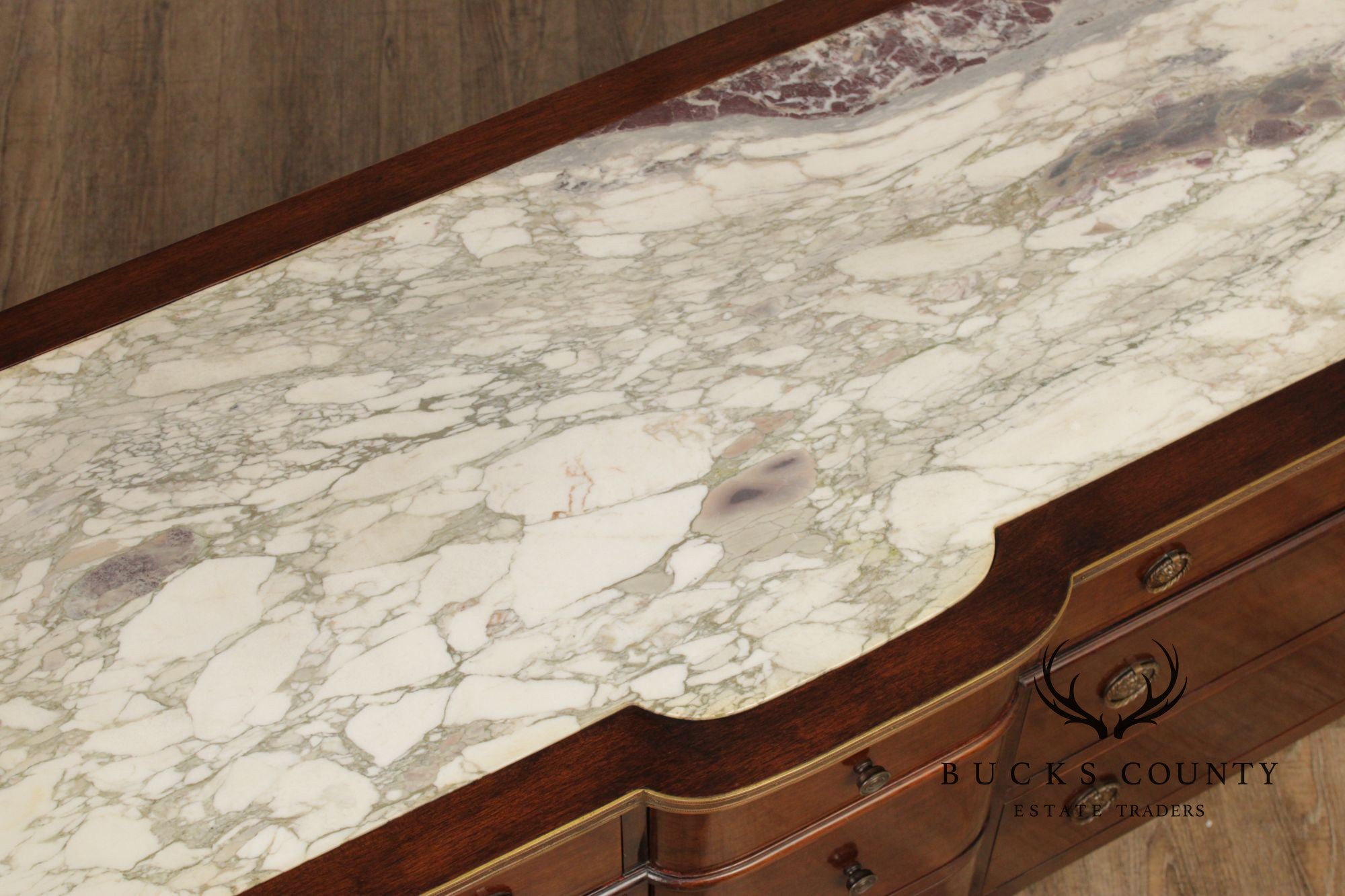French Louis XVI Style Marble Top Chest of Drawers