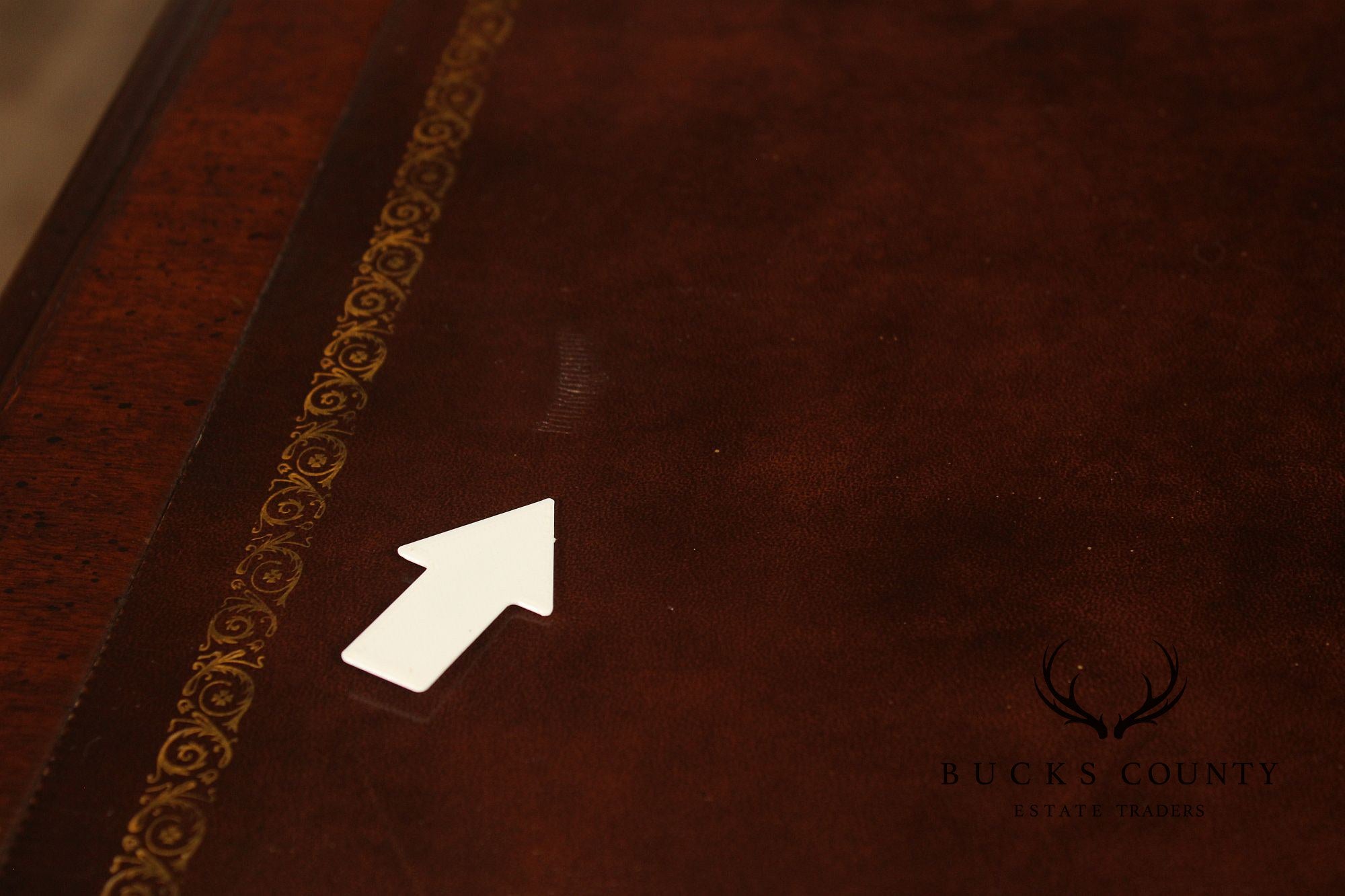 Regency Style Vintage Leather Top Mahogany Writing Desk