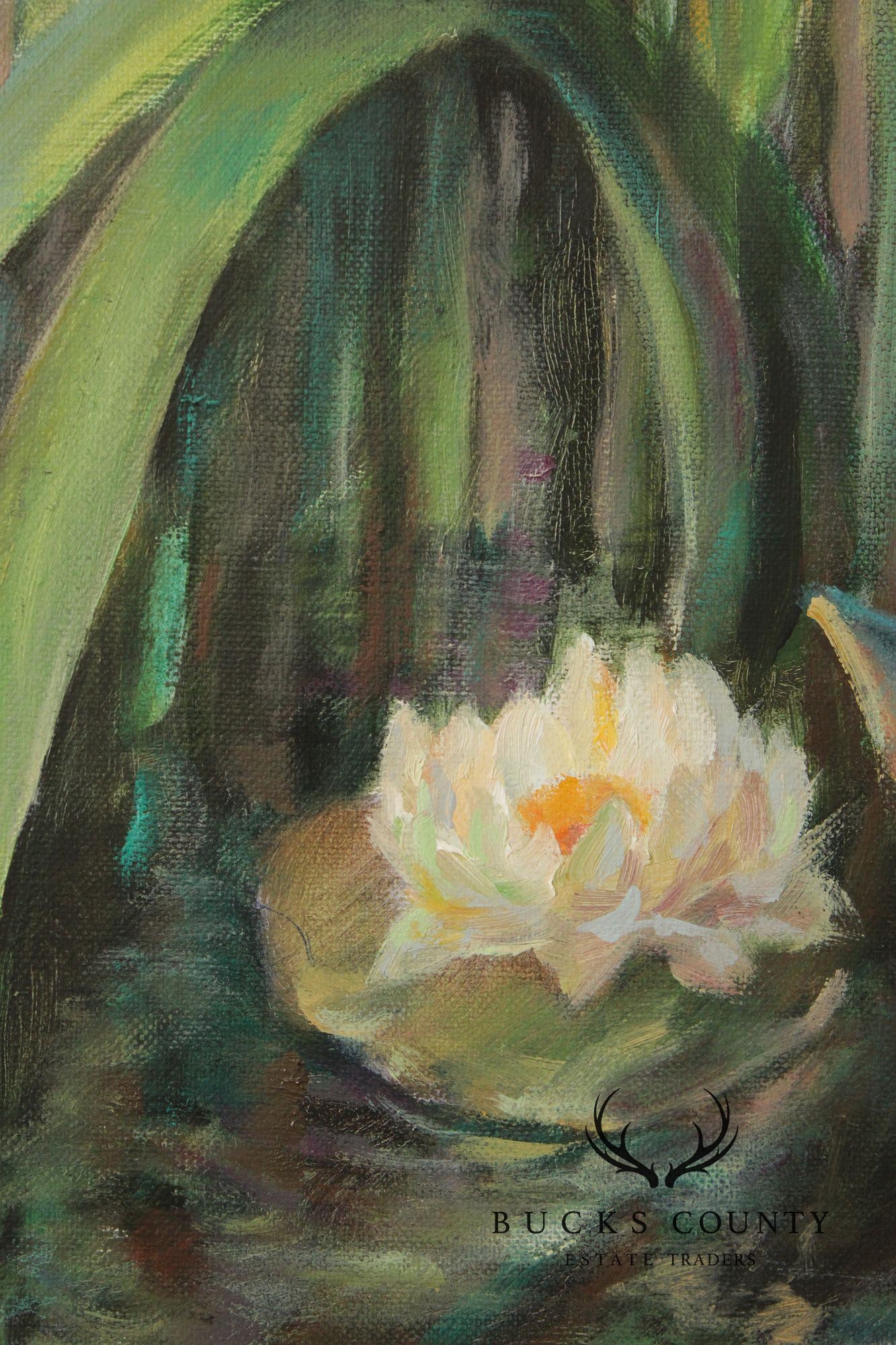 Walter Greer Oil Painting, 'Pond with Galinule'