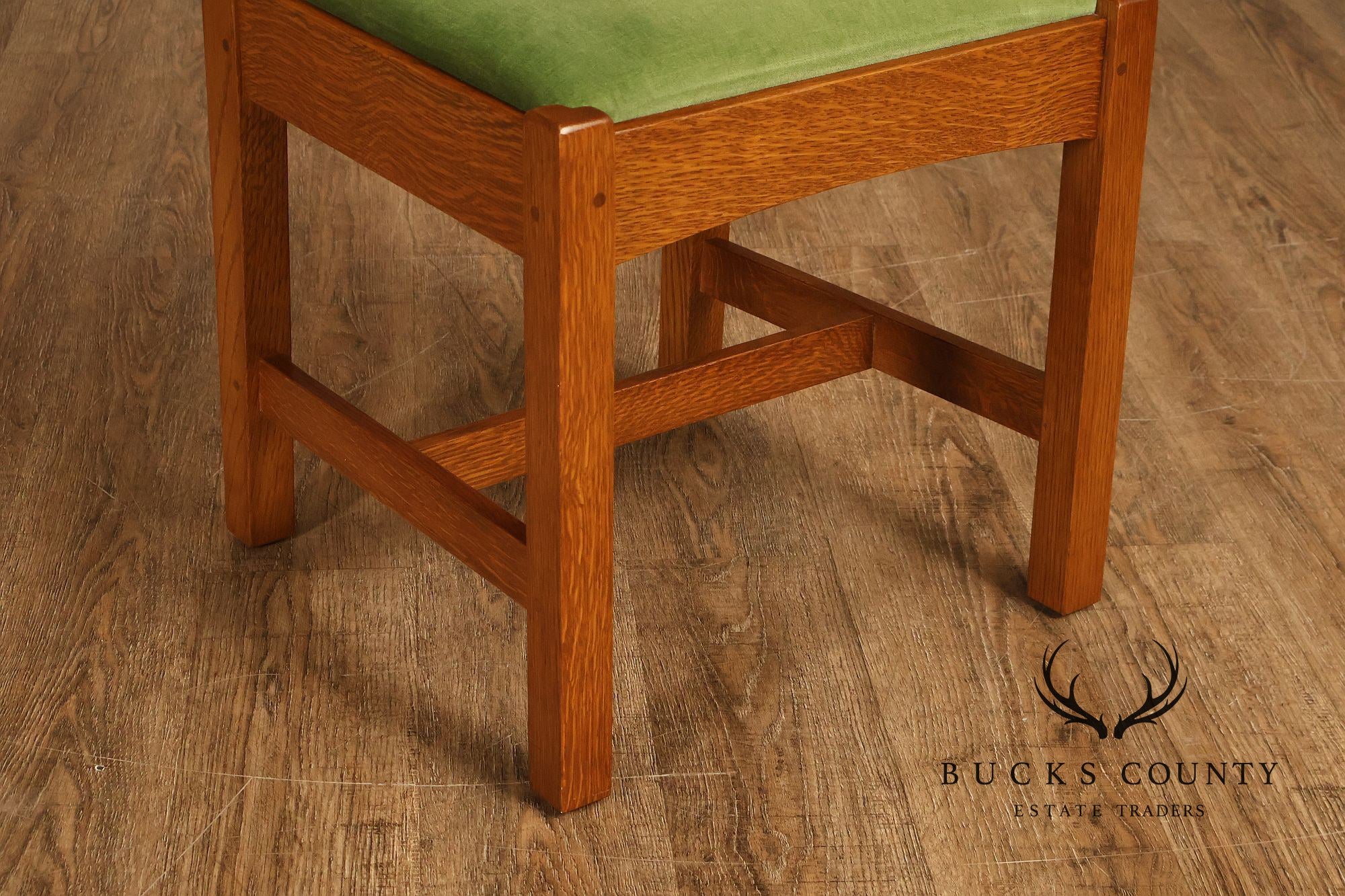 Stickley Mission Collection Set Of 8 Oak Cottage Dining Chairs In 35 Fayetteville Finish