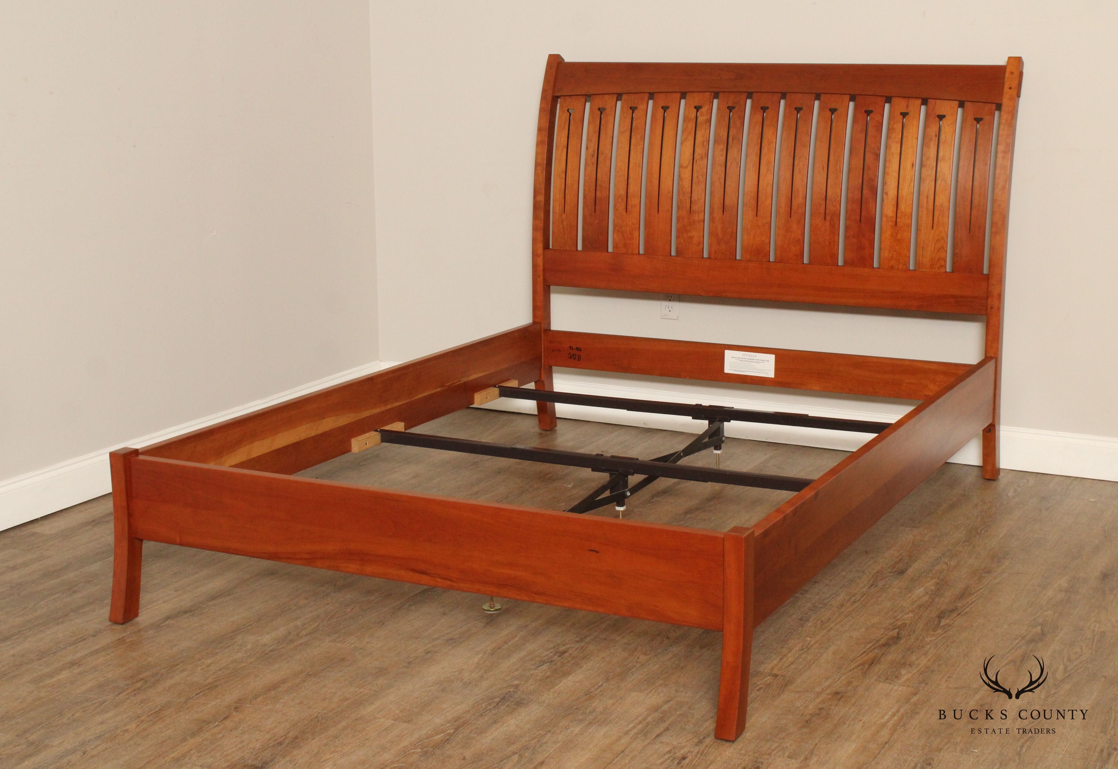 Stickley Mission Style Cherry Queen Size Sleigh Bed