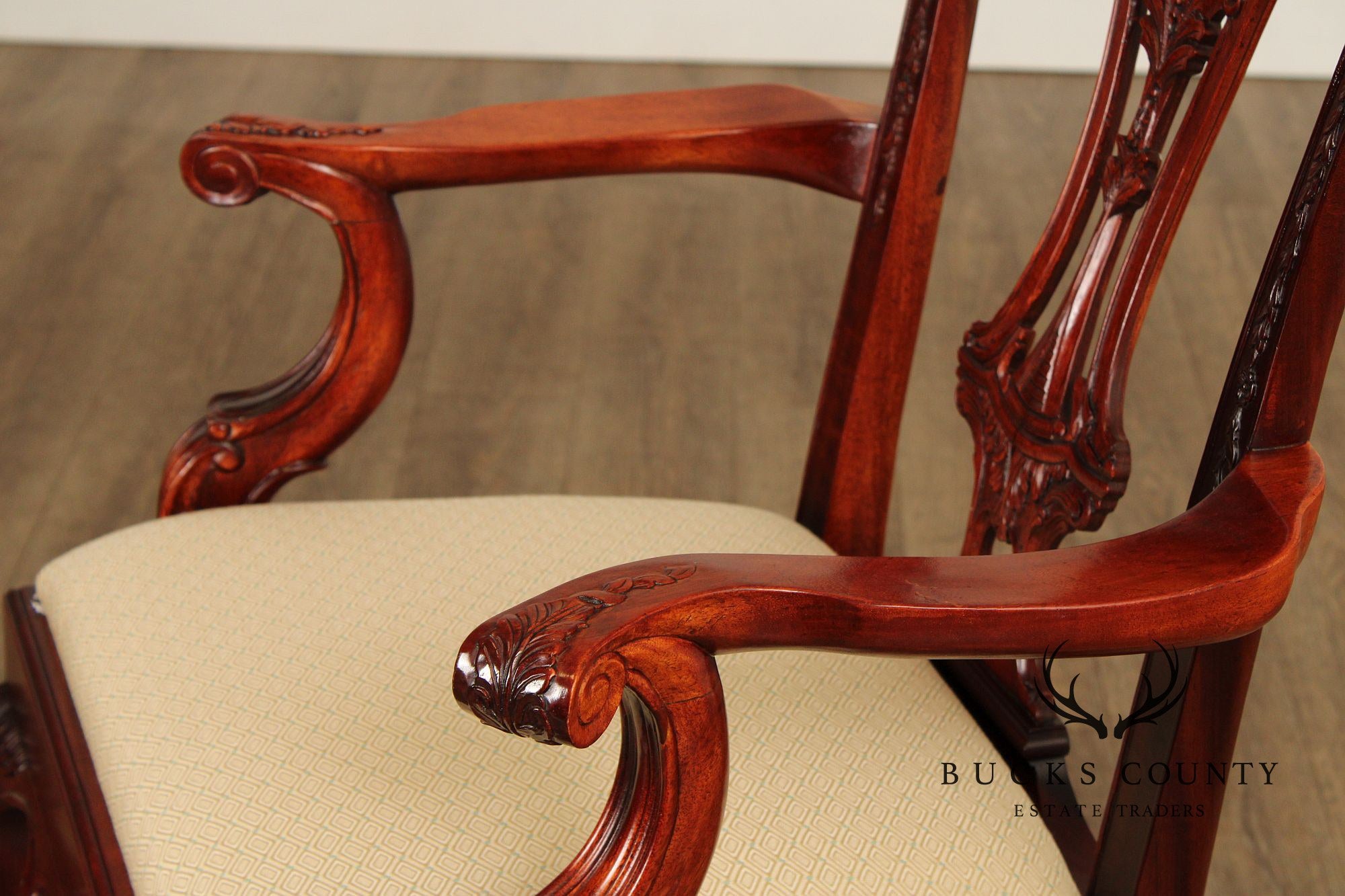 Chippendale Style Set Of Ten Carved Mahogany Dining Chairs