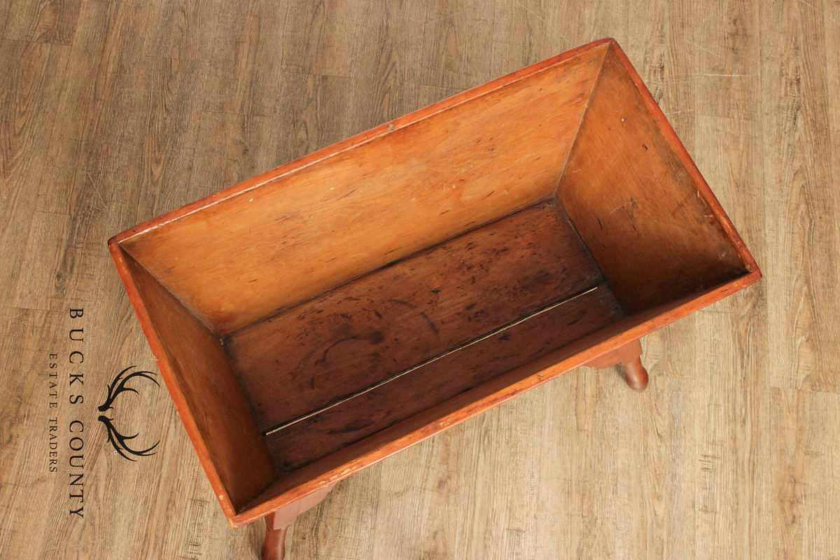Antique Primitive Pine Dough Box Table With Removable Top