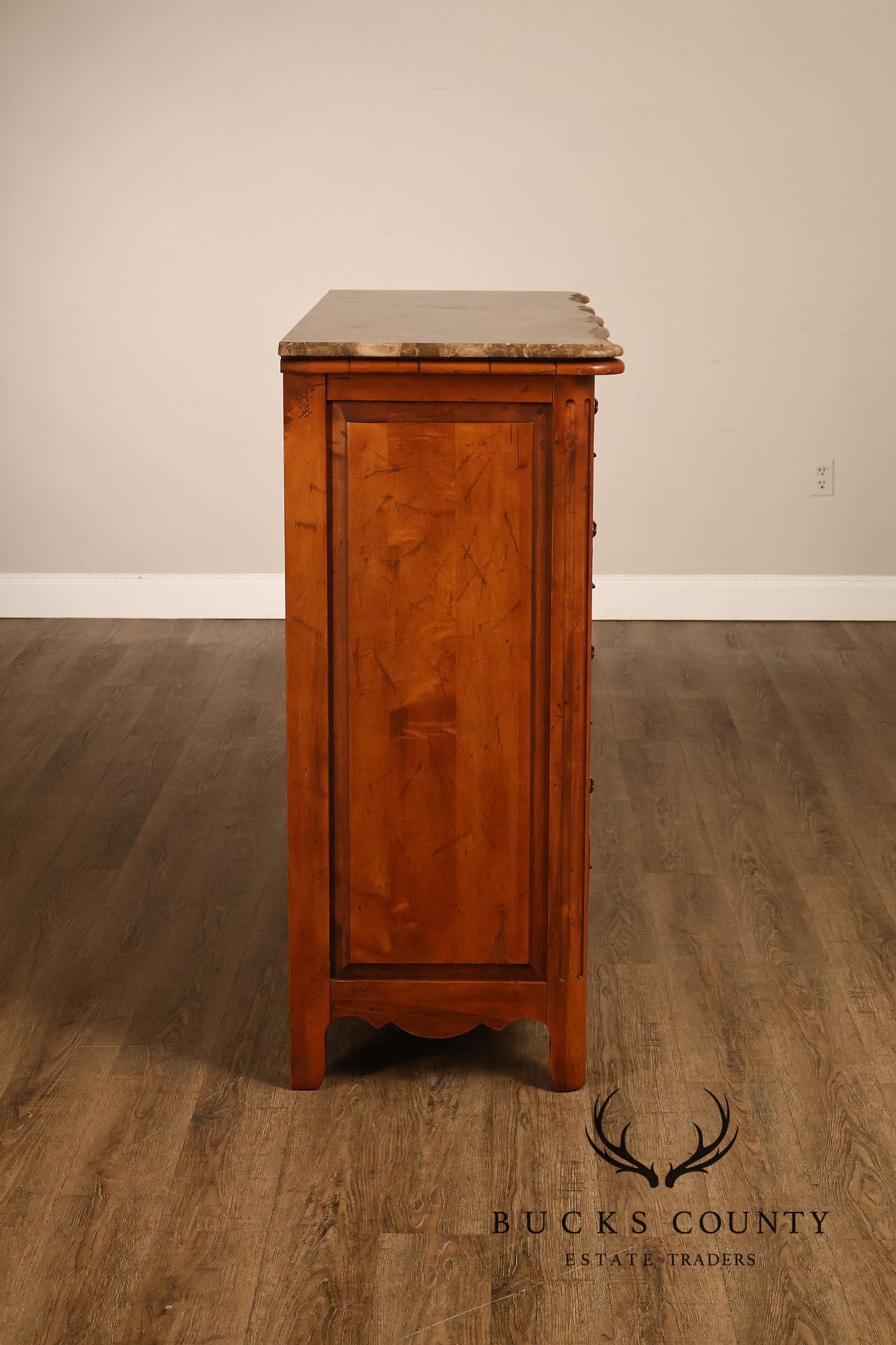 Century Furniture  French Provincial Style Marble Top Chest