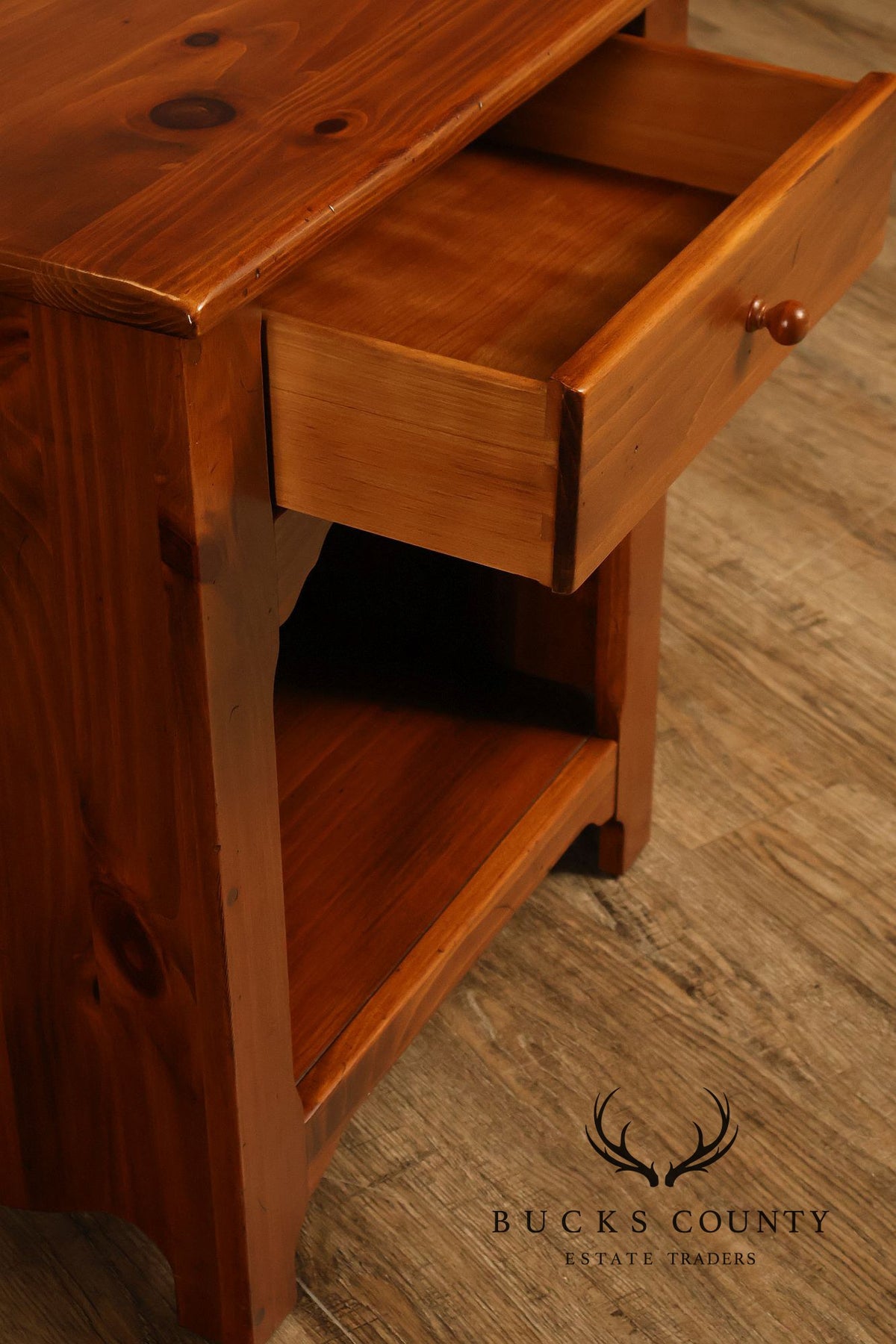 Ethan Allen Pair of Pine Single-Drawer Nightstands