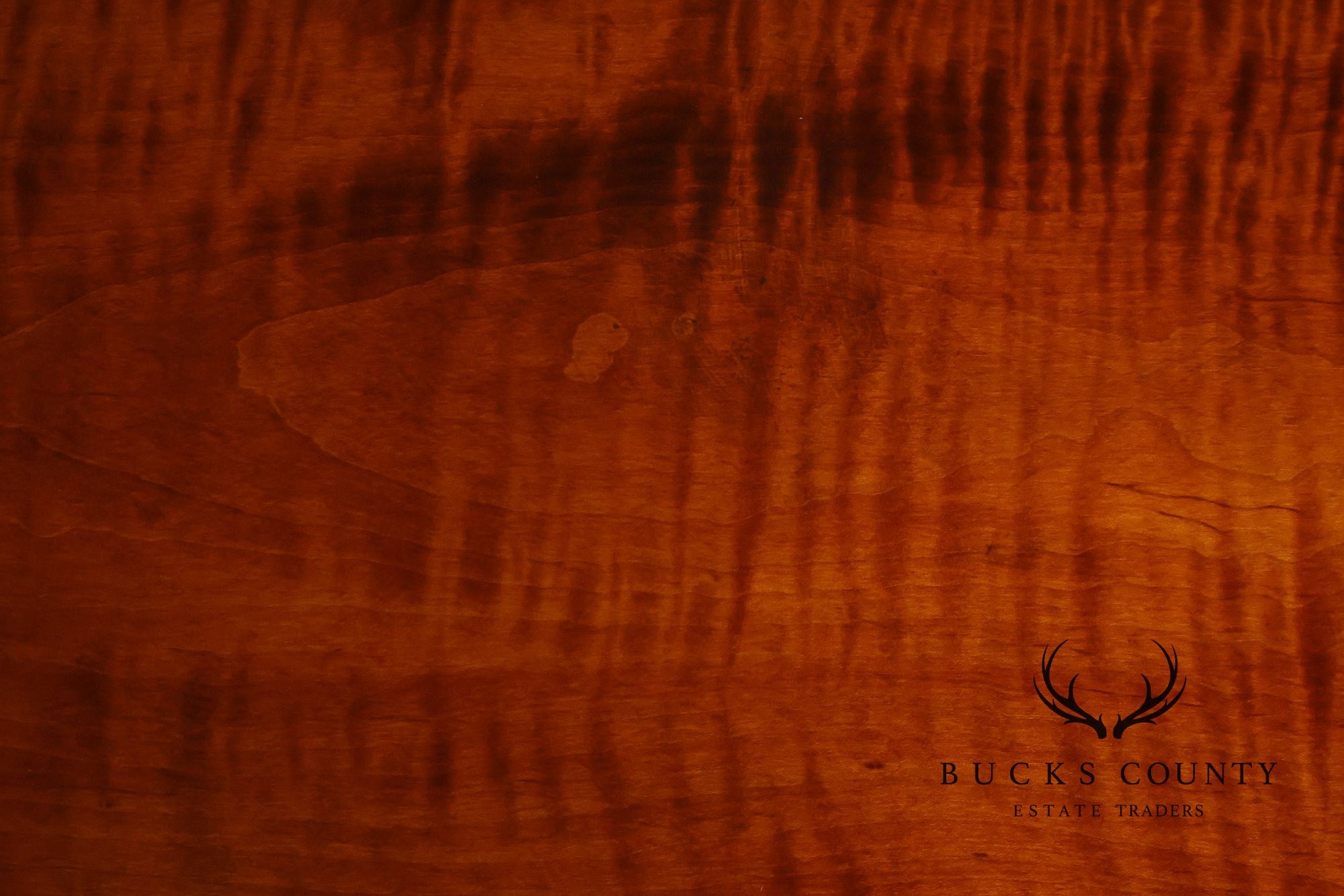Custom Tiger Maple Slant Drop Front Secretary Desk