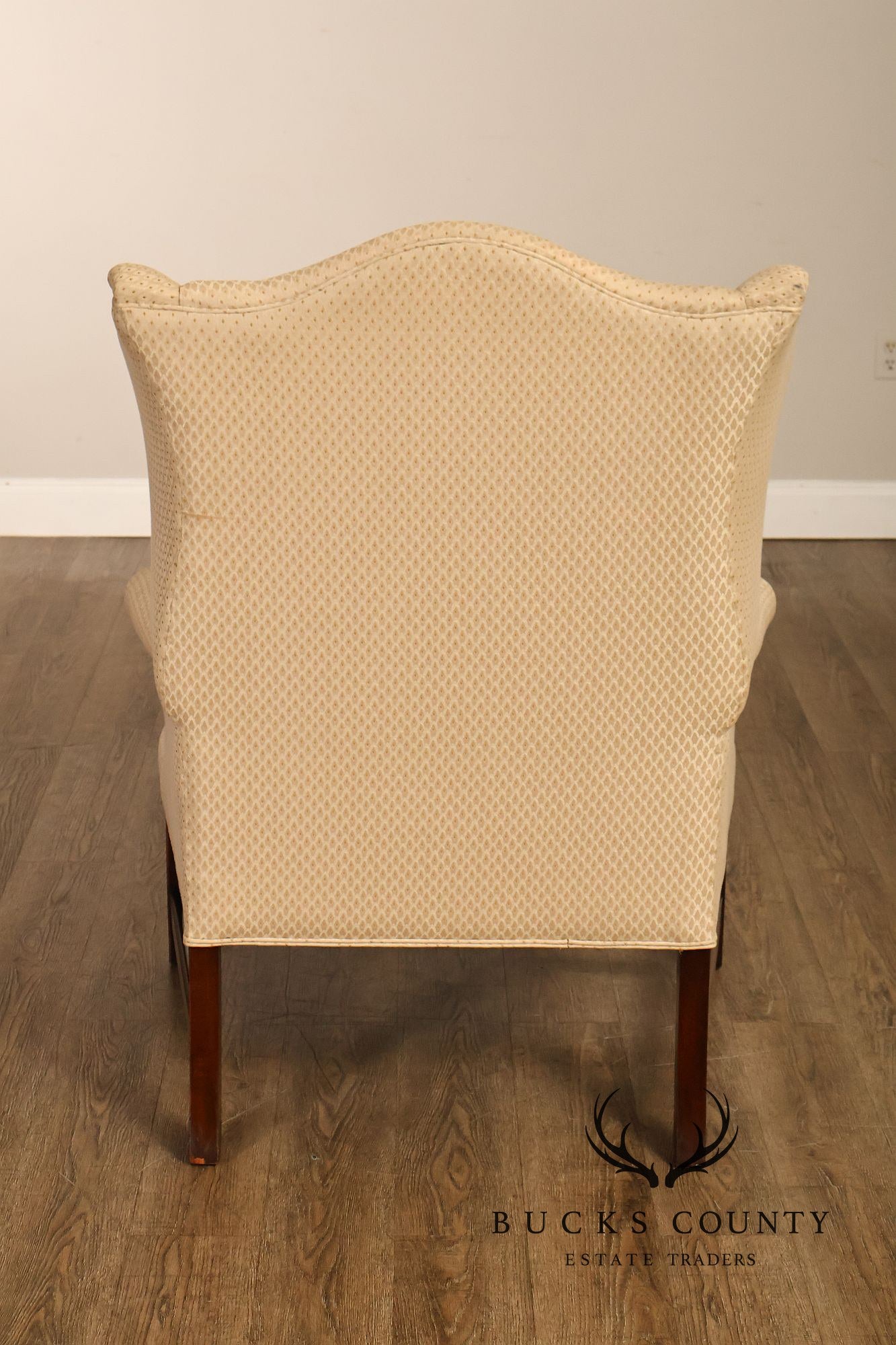 Kittinger Williamsburg Adaptation Chippendale Style Mahogany Wing Chair