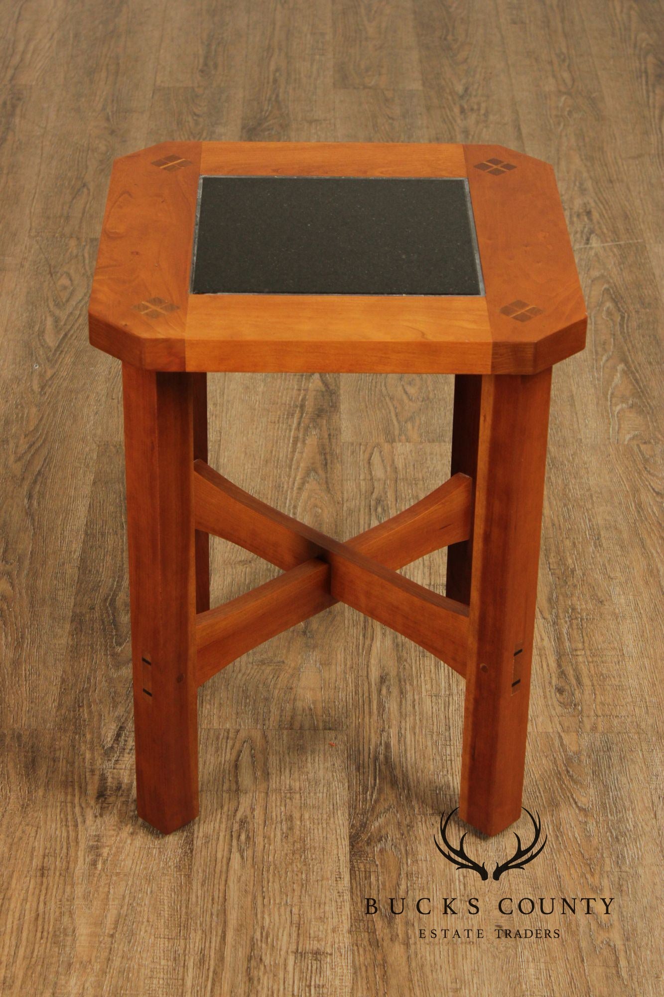 Stickley Mission Collection Pair Of Cherry Taboret Side Tables