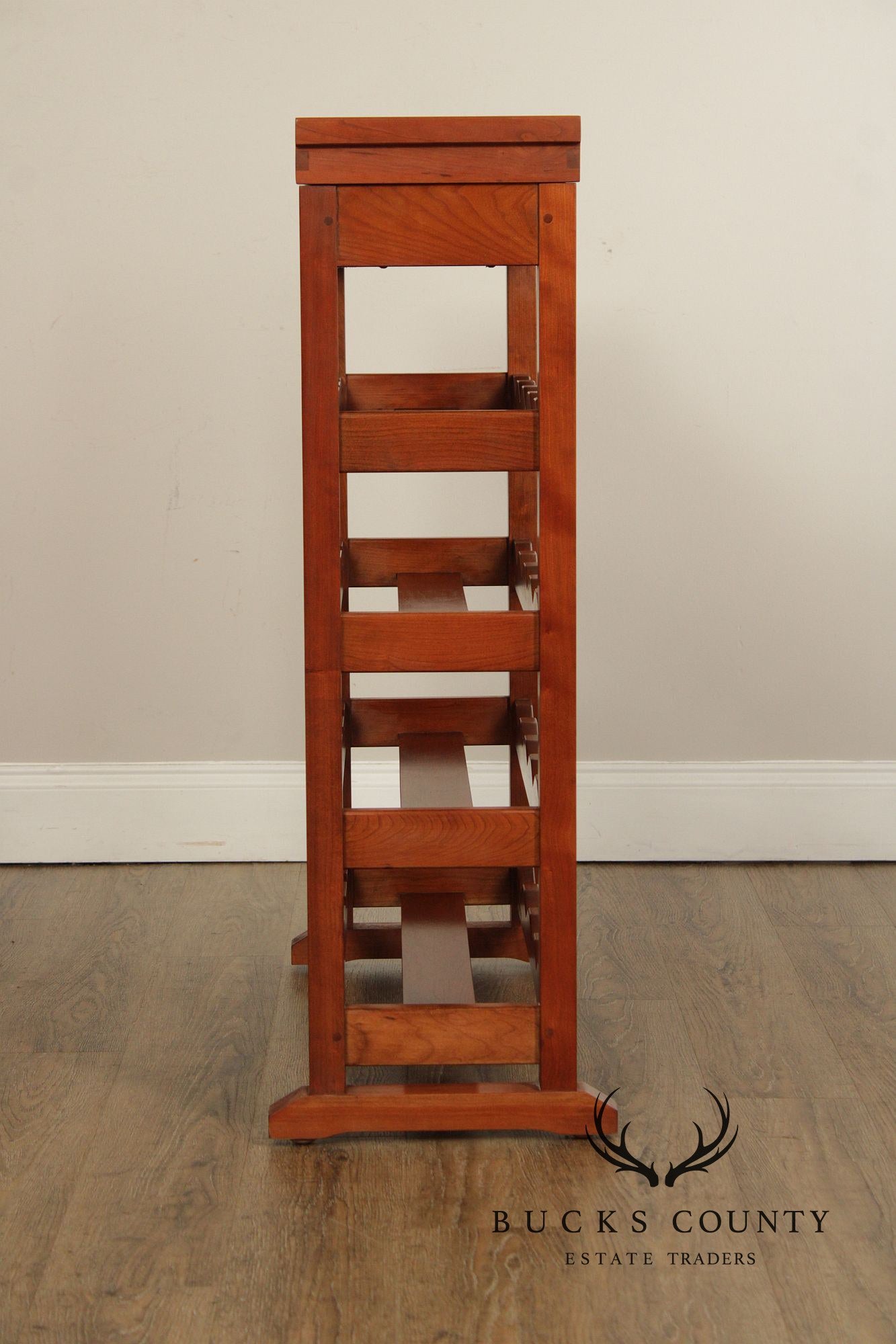Stickley Mission Collection Cherry Wine Rack With Removable Serving Tray