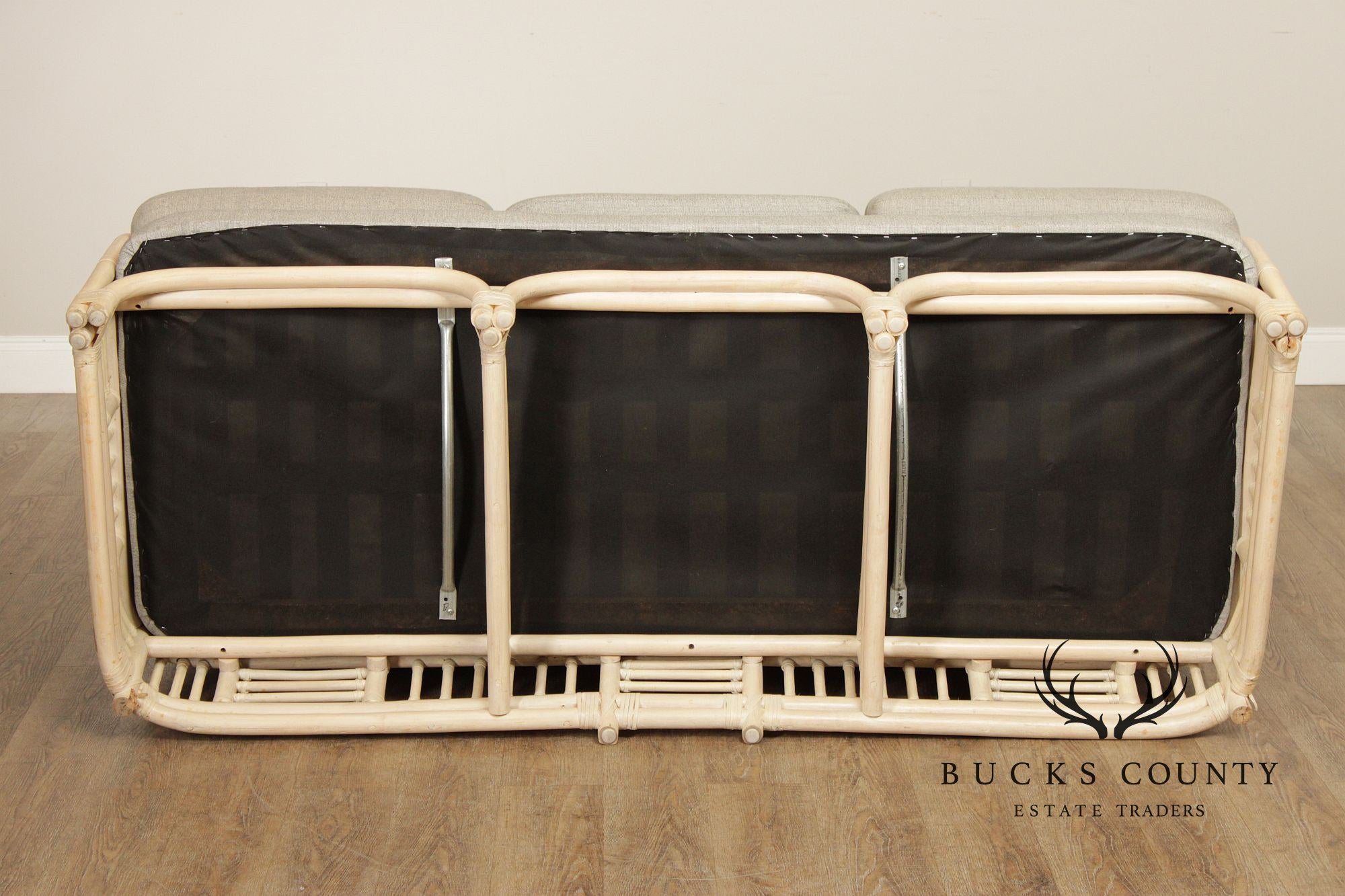 Brighton Pavilion Style Vintage Rattan Three-Seat Sofa