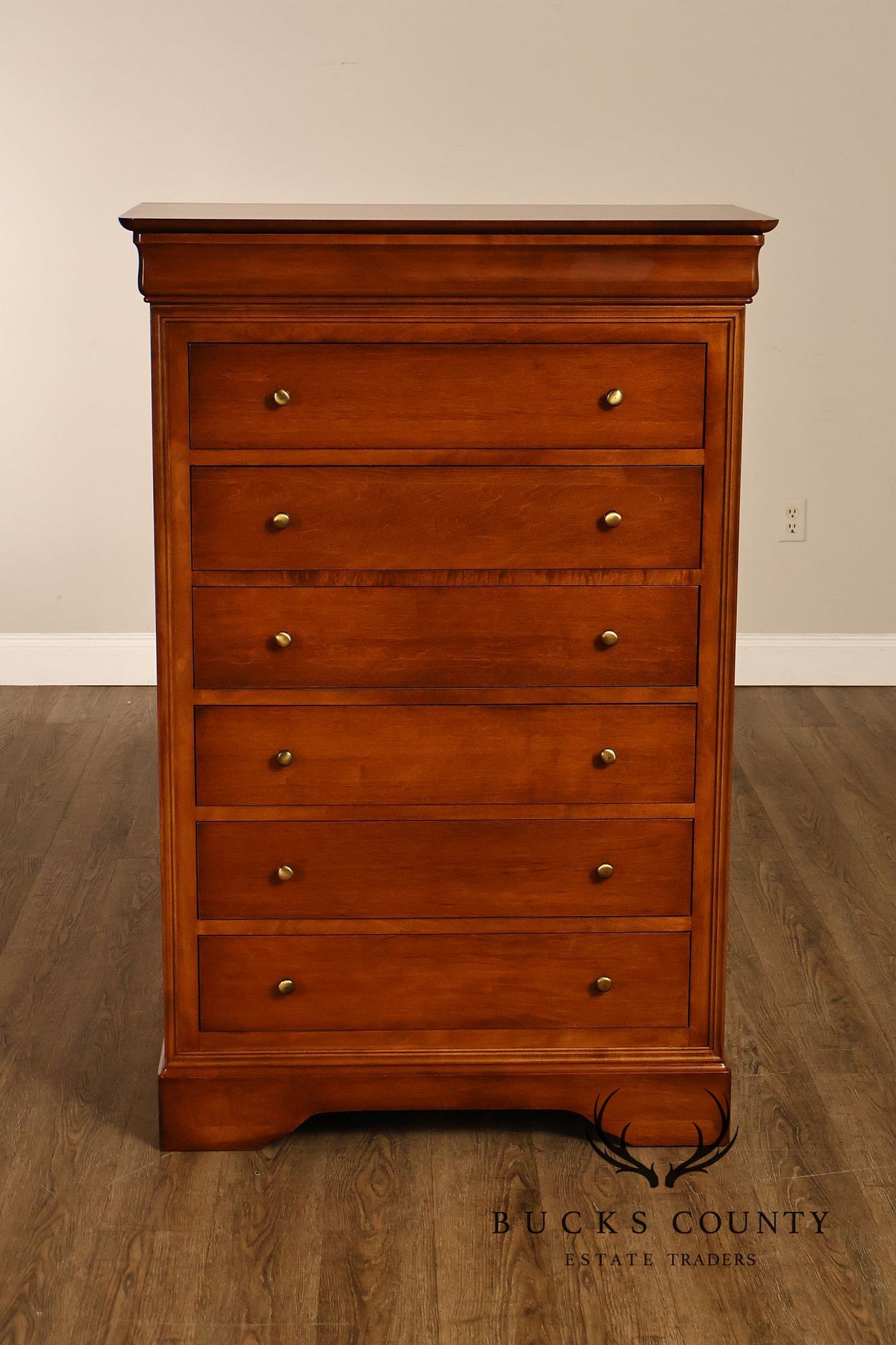 Shermag Louis Philippe Style Cherry Tall Chest