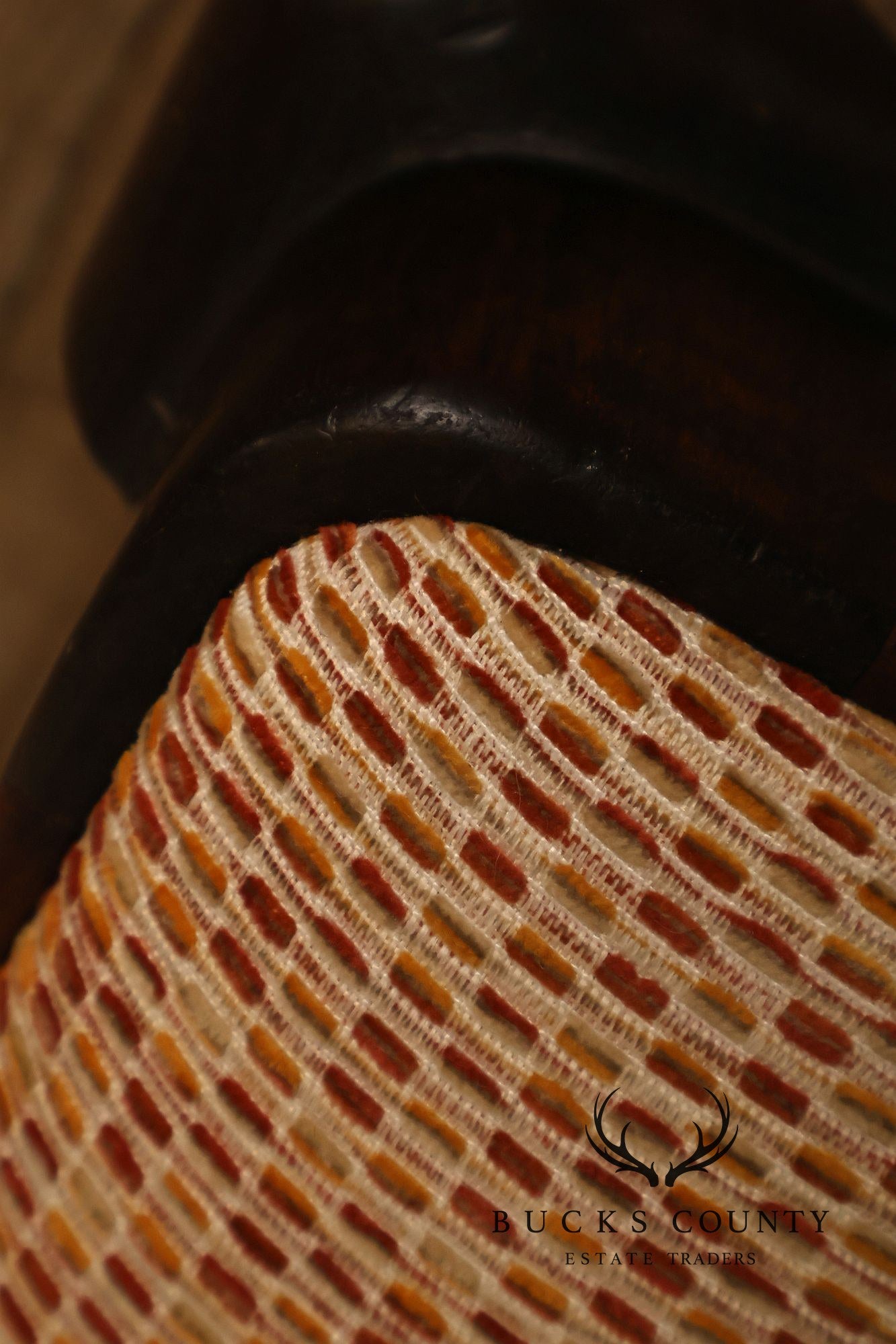 Queen Anne Style Vintage Mahogany Six Leg Footstool