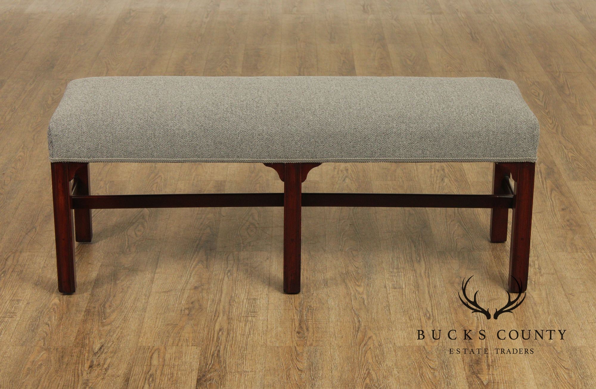 Chippendale Style Mahogany Six Legged Window Bench