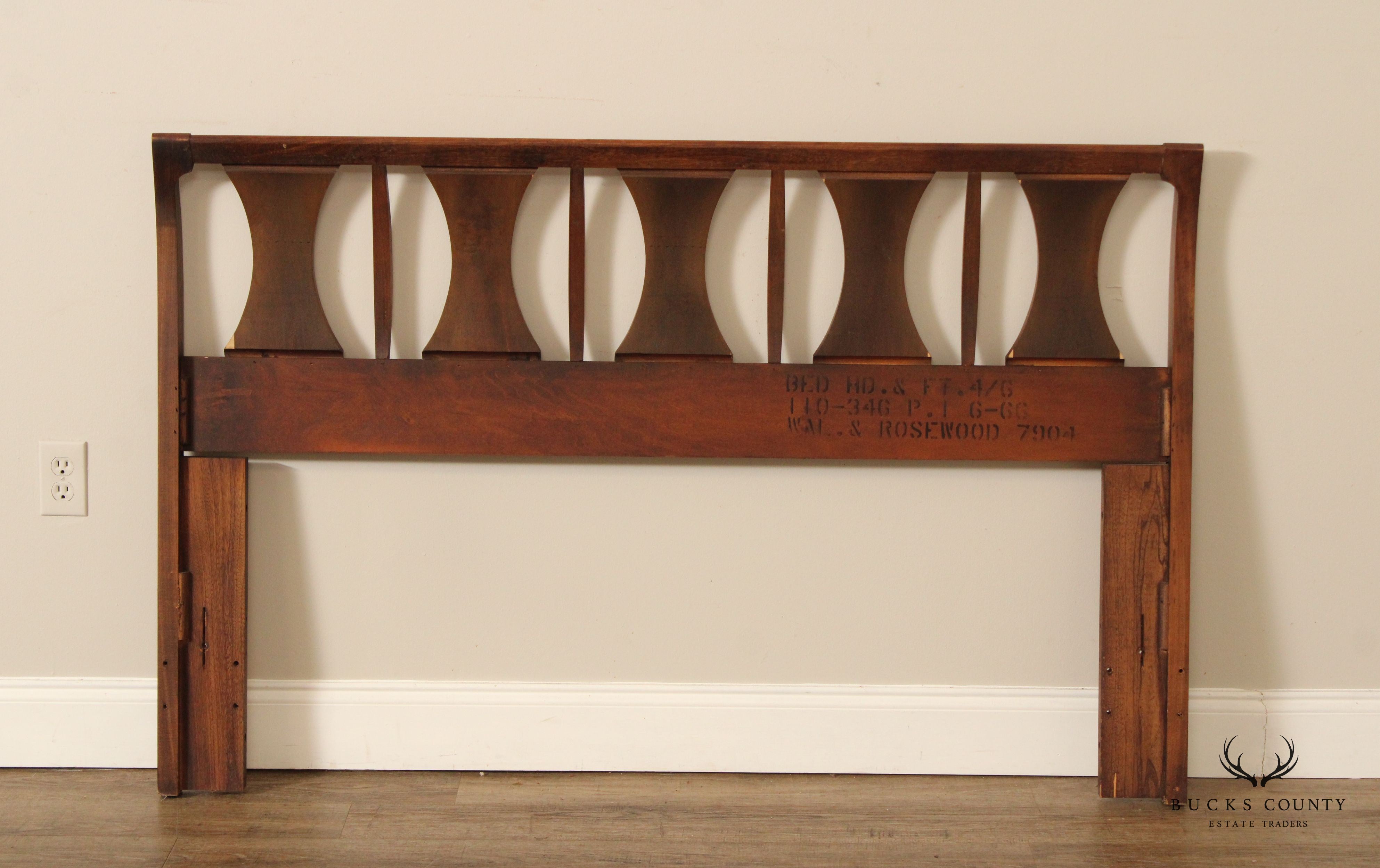 Kent Coffey 'Perspecta' Rosewood and Walnut Queen Headboard