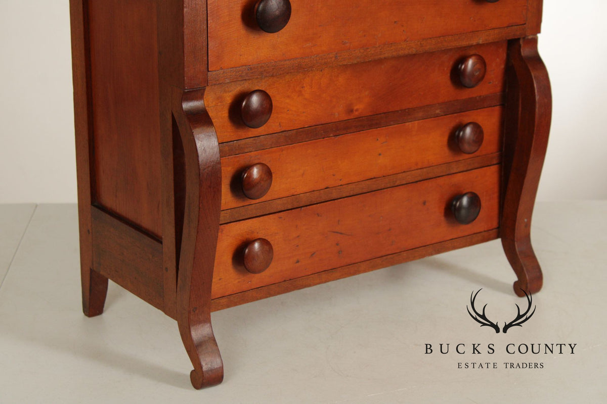 American Empire Bedside Chest of Drawers