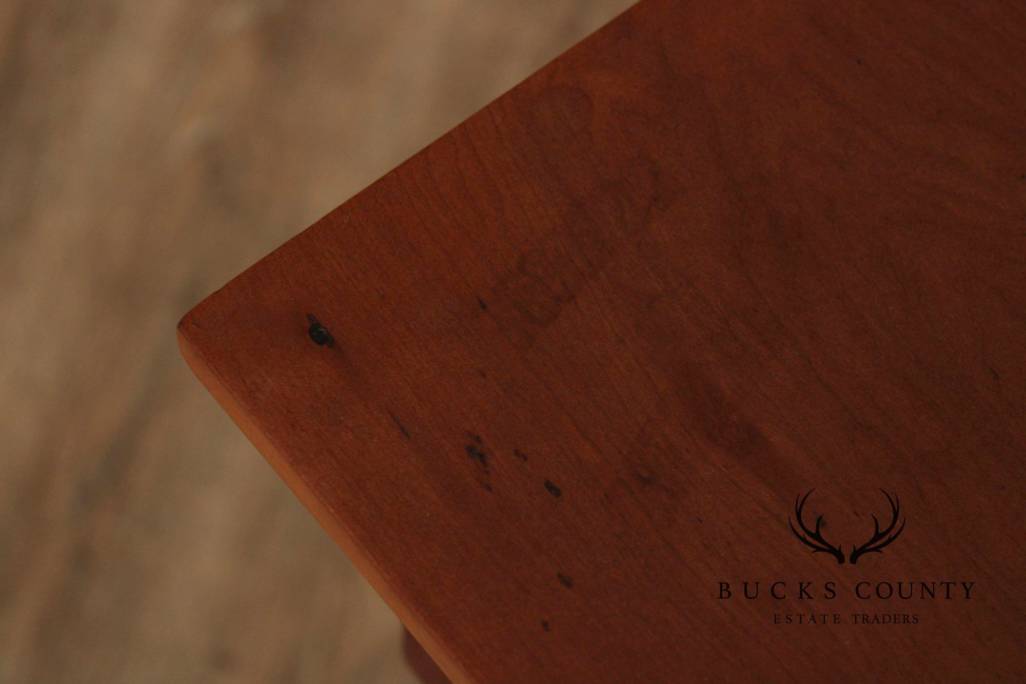 Antique American Poplar Empire One Drawer Work Table