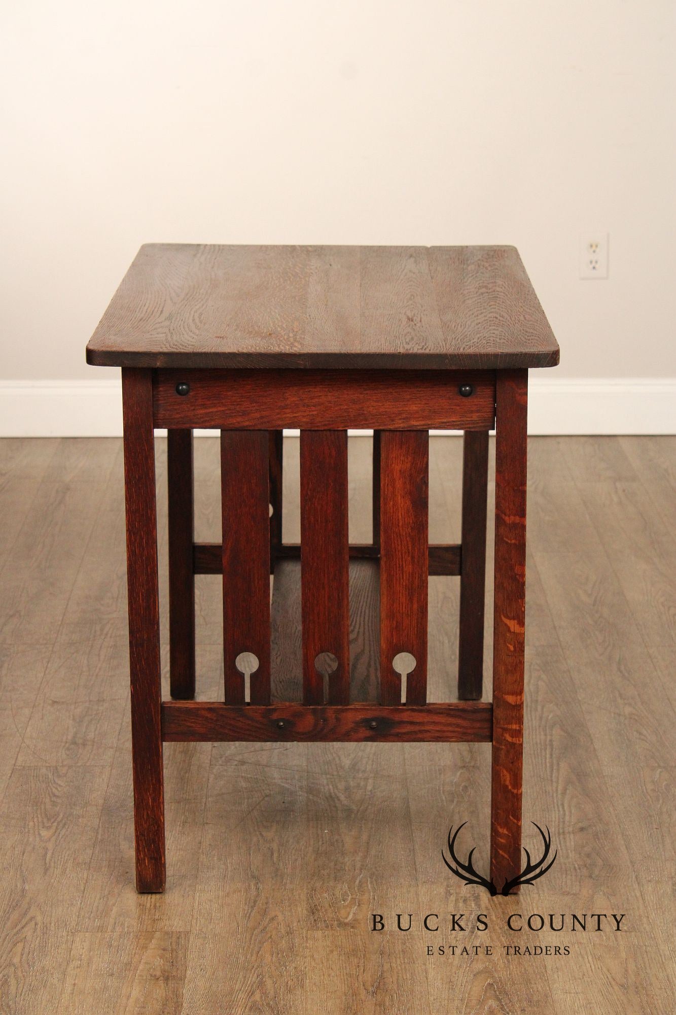 Antique Arts & Crafts Period Oak Library Table